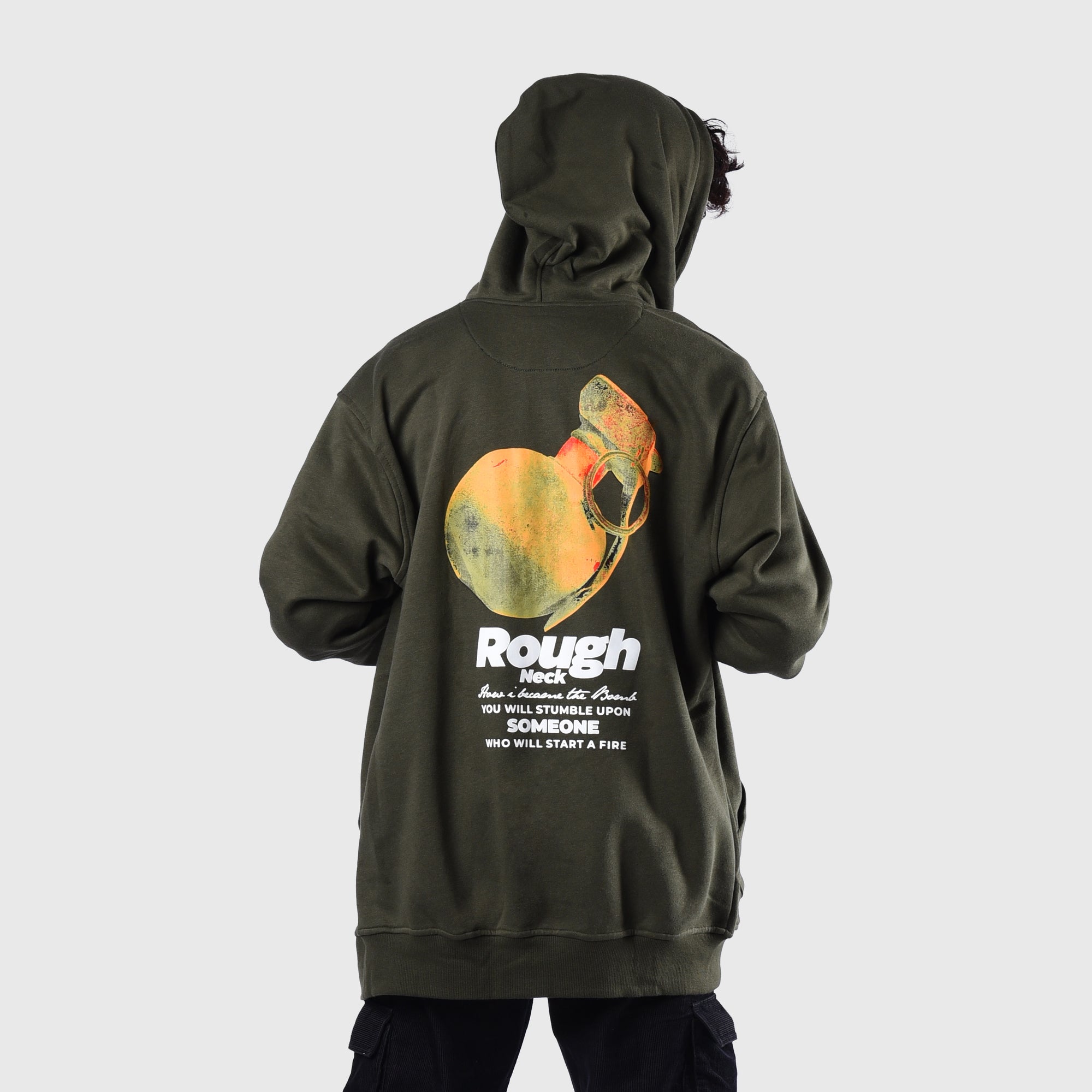 Roughneck HZ049 Army Became The Bomb Zipper Hoodie
