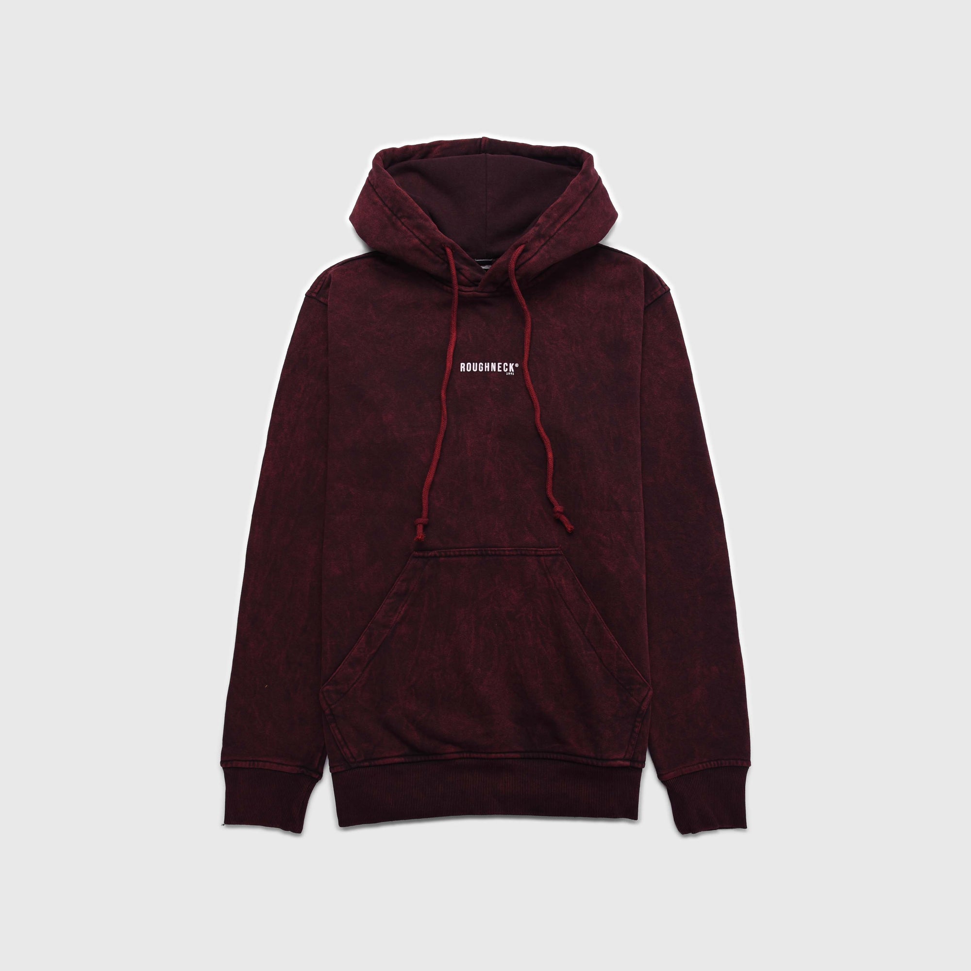 H051 Maroon Washed Small Sig Hoodie