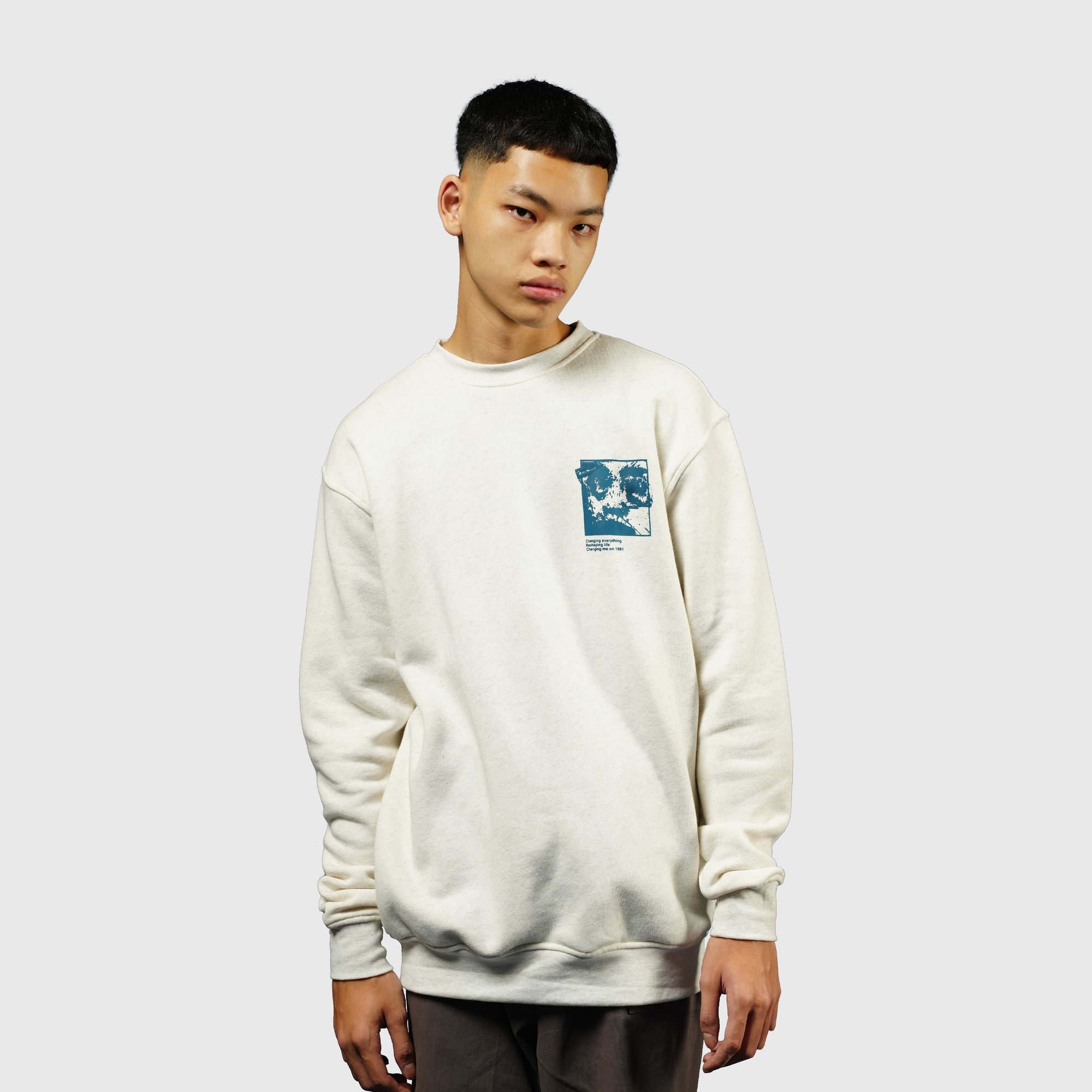 SS528 White Changing Me On 1991 Crewneck