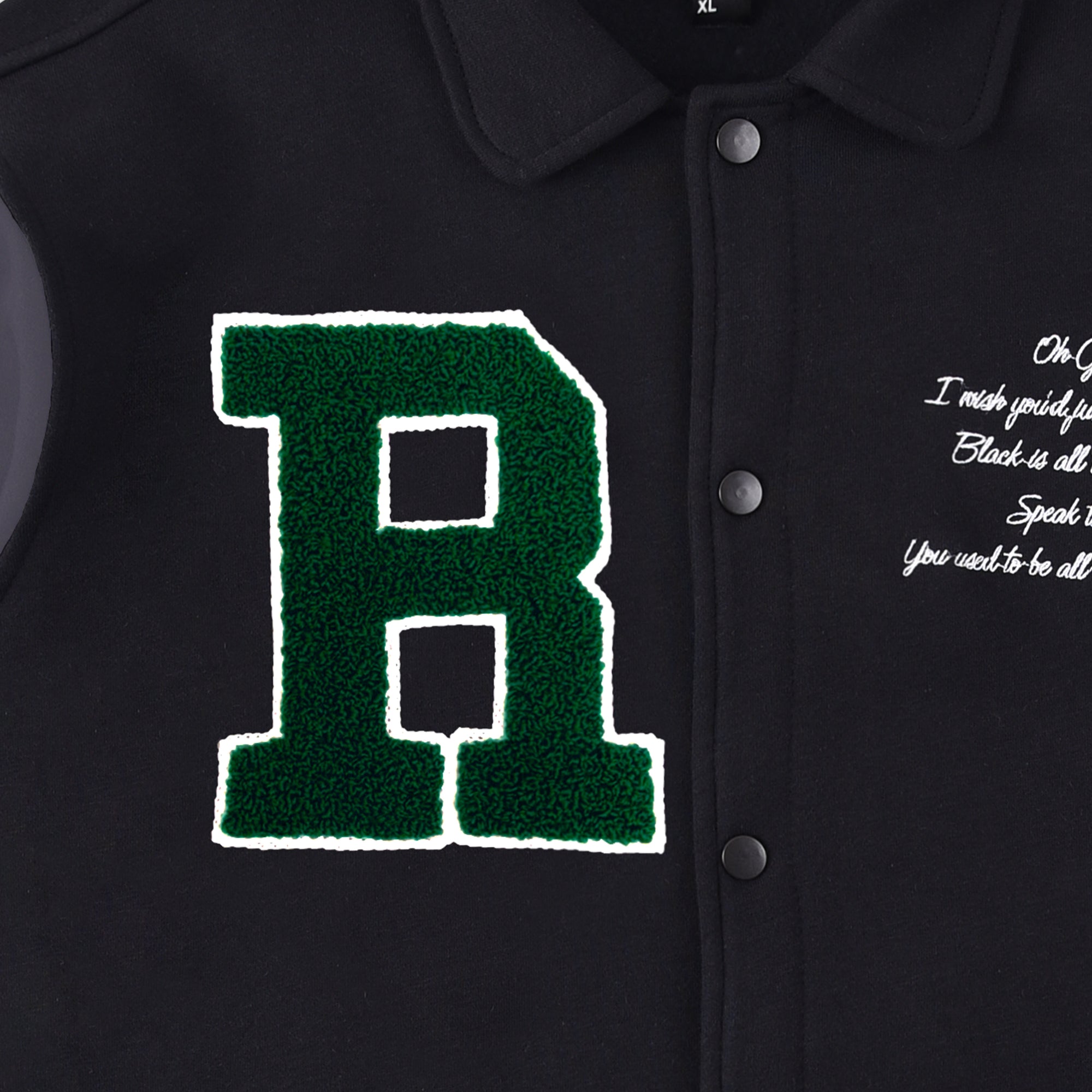 Roughneck VB010 Black Clover Varsity Jacket