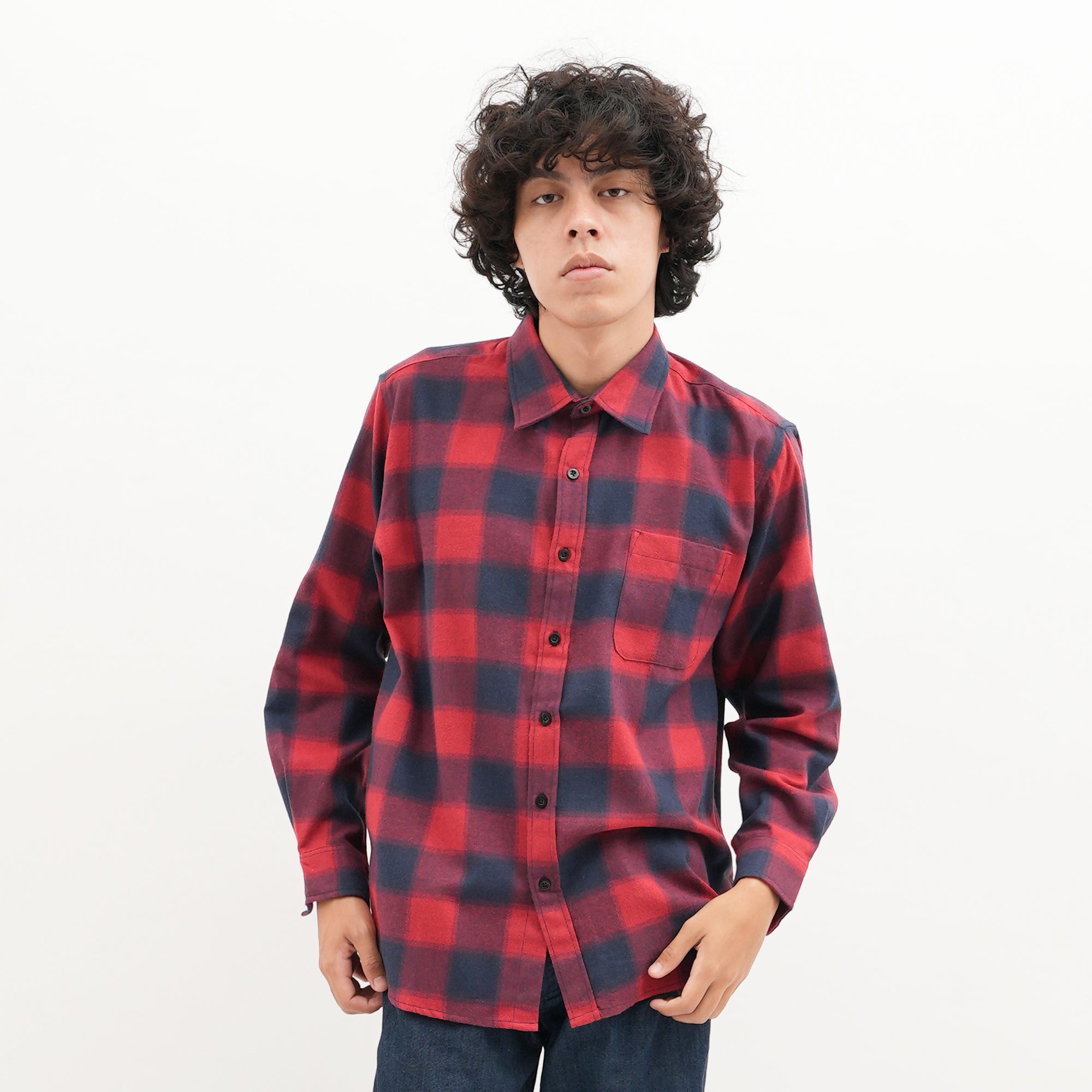 Roughneck FS066 Red Navy Maverick Flannel Shirt