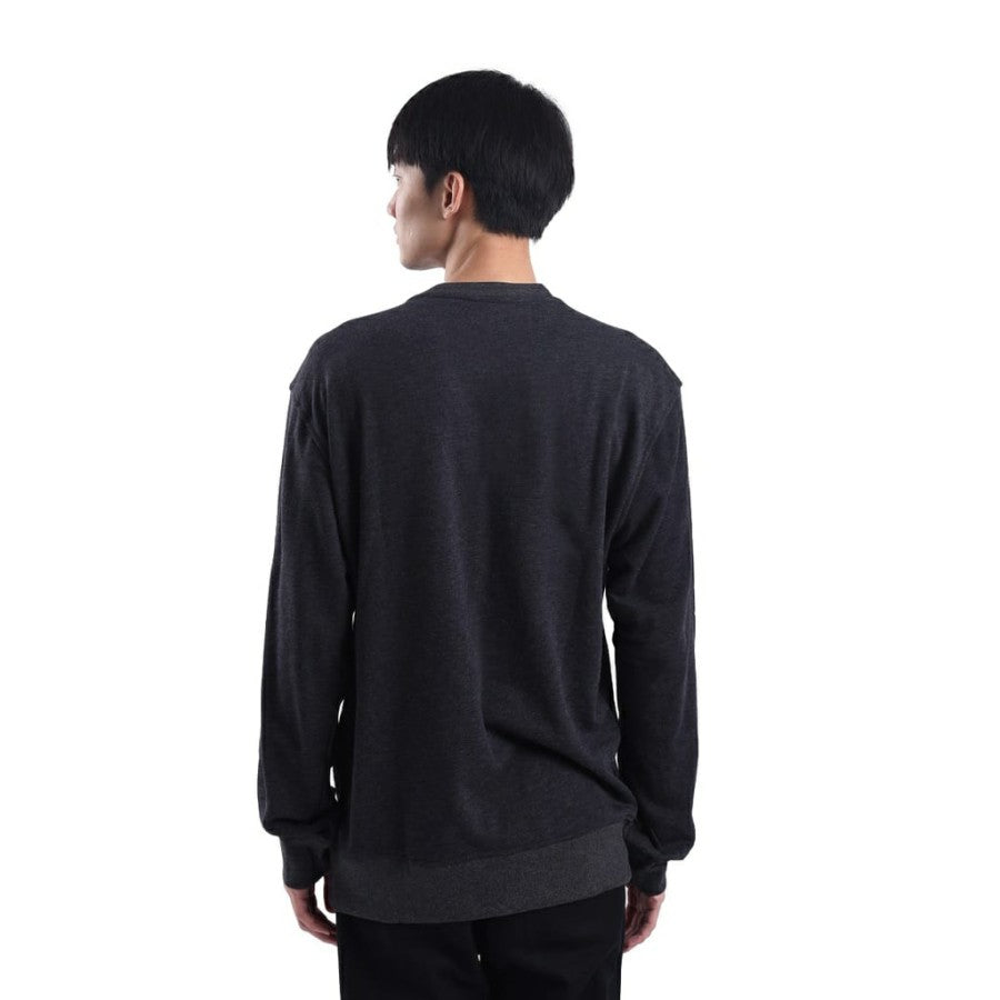 SS126 Black Two Tone Sig White Crewneck