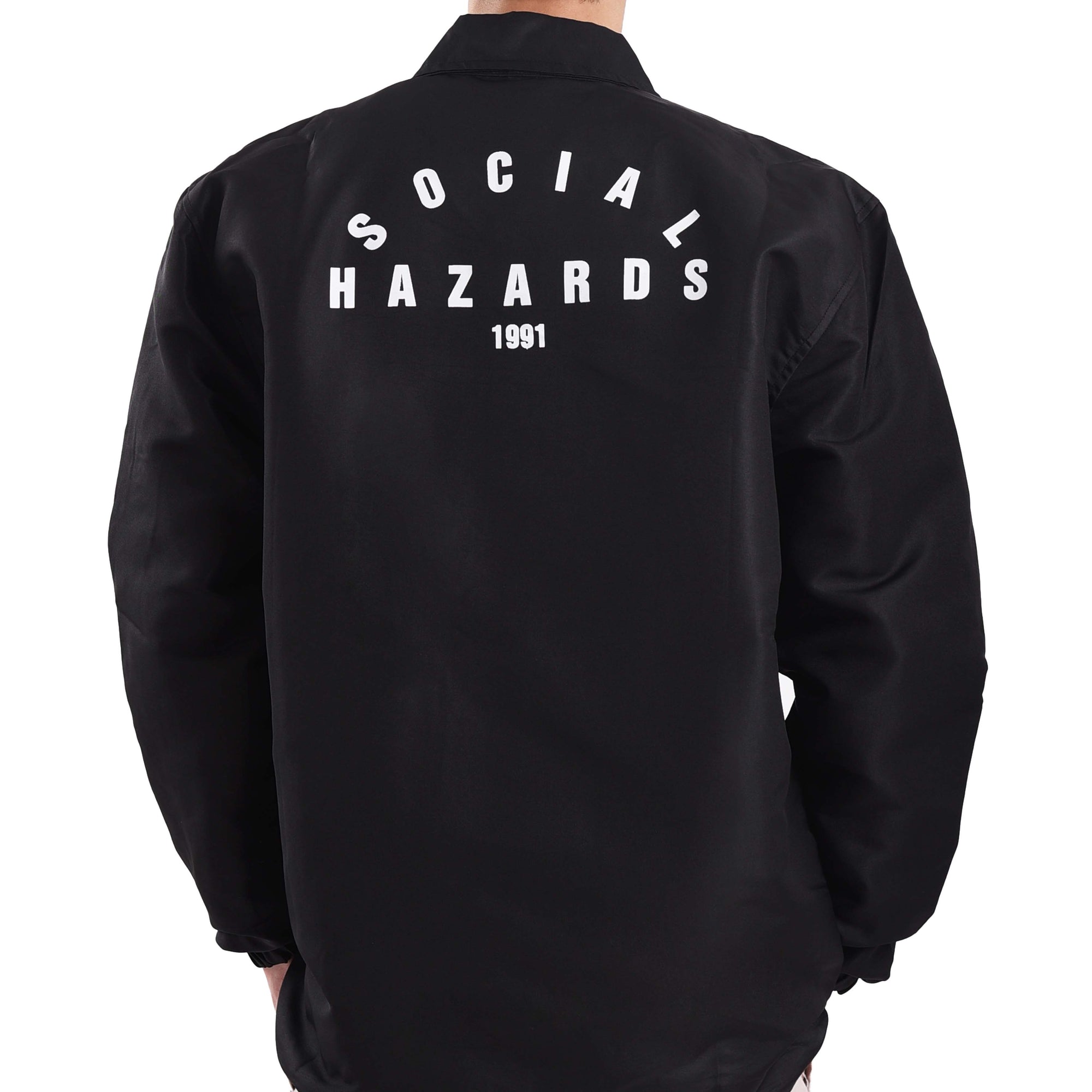 CJ025 Black Social Hazards Coach Jacket