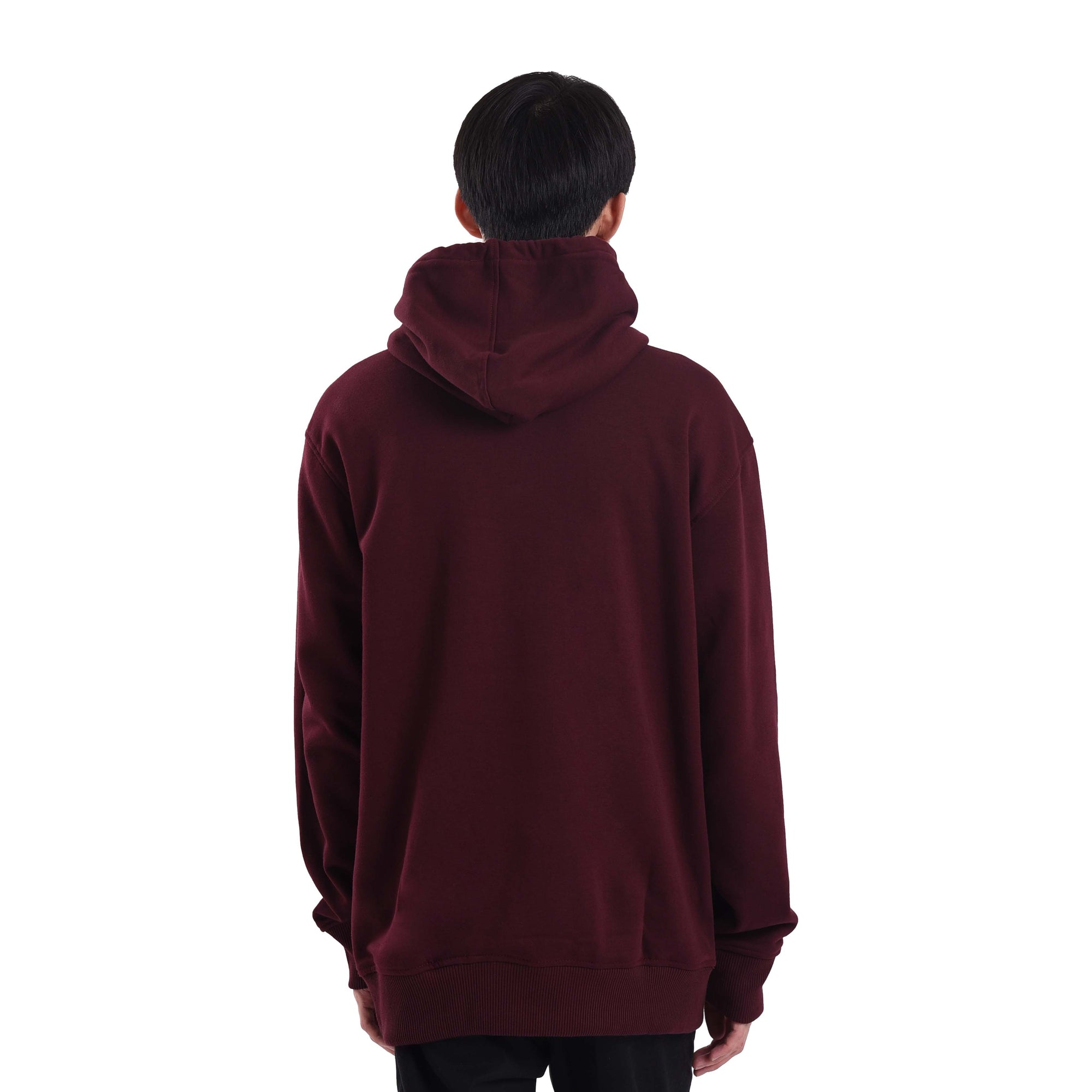 H030 Maroon Sig Happy Hoodie