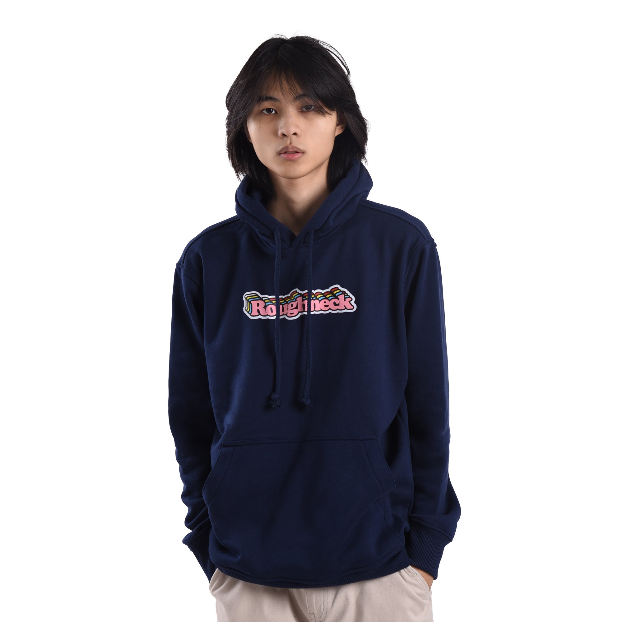 H123 Navy Happy Rainbow Hoodie