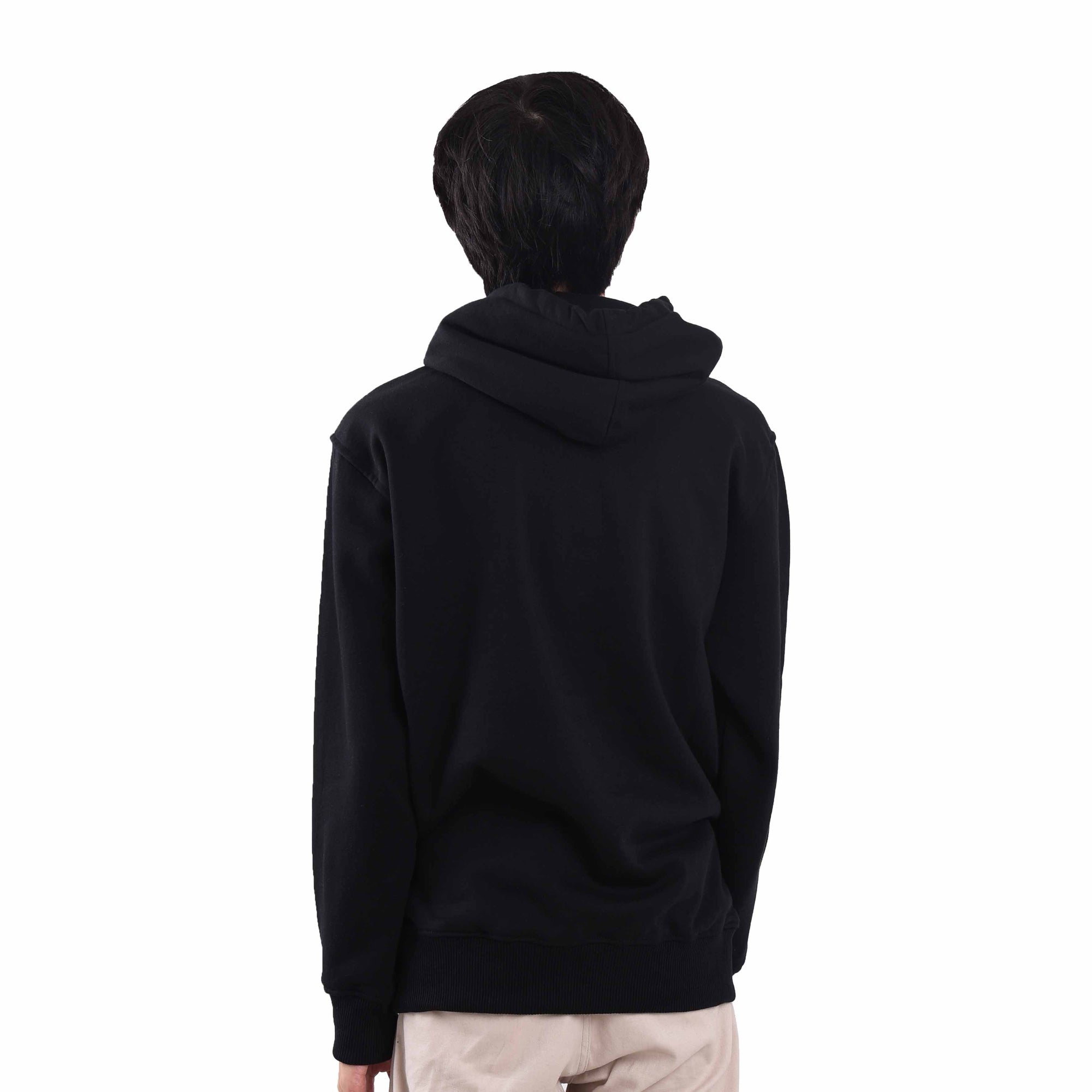 H358 Black White College Hoodie