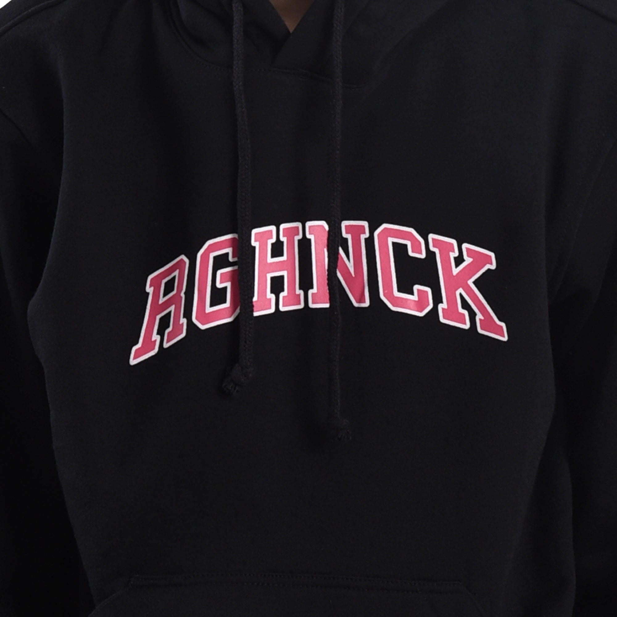 H359 Black Pink College Hoodie