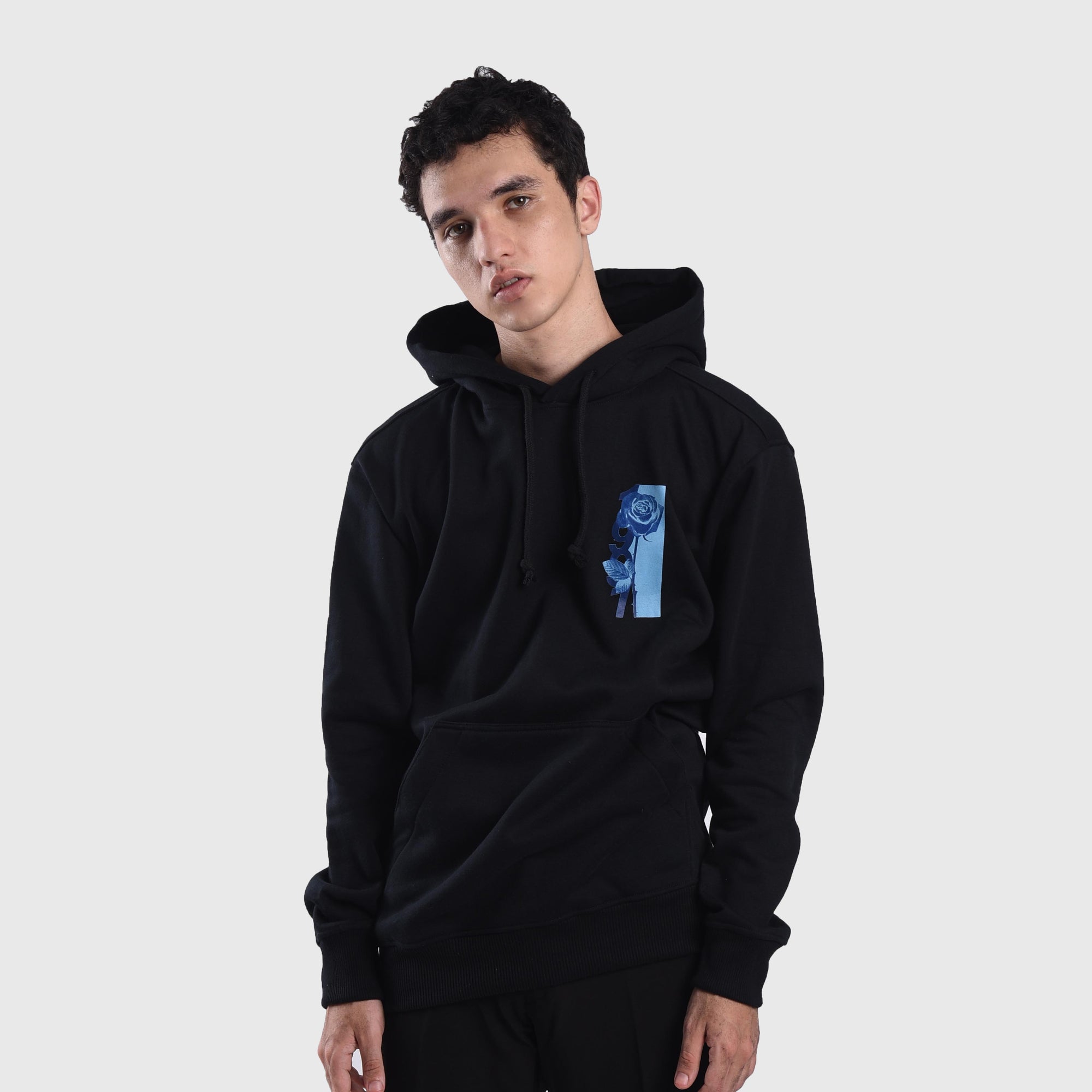 H461 Black Cold Blue Hoodie