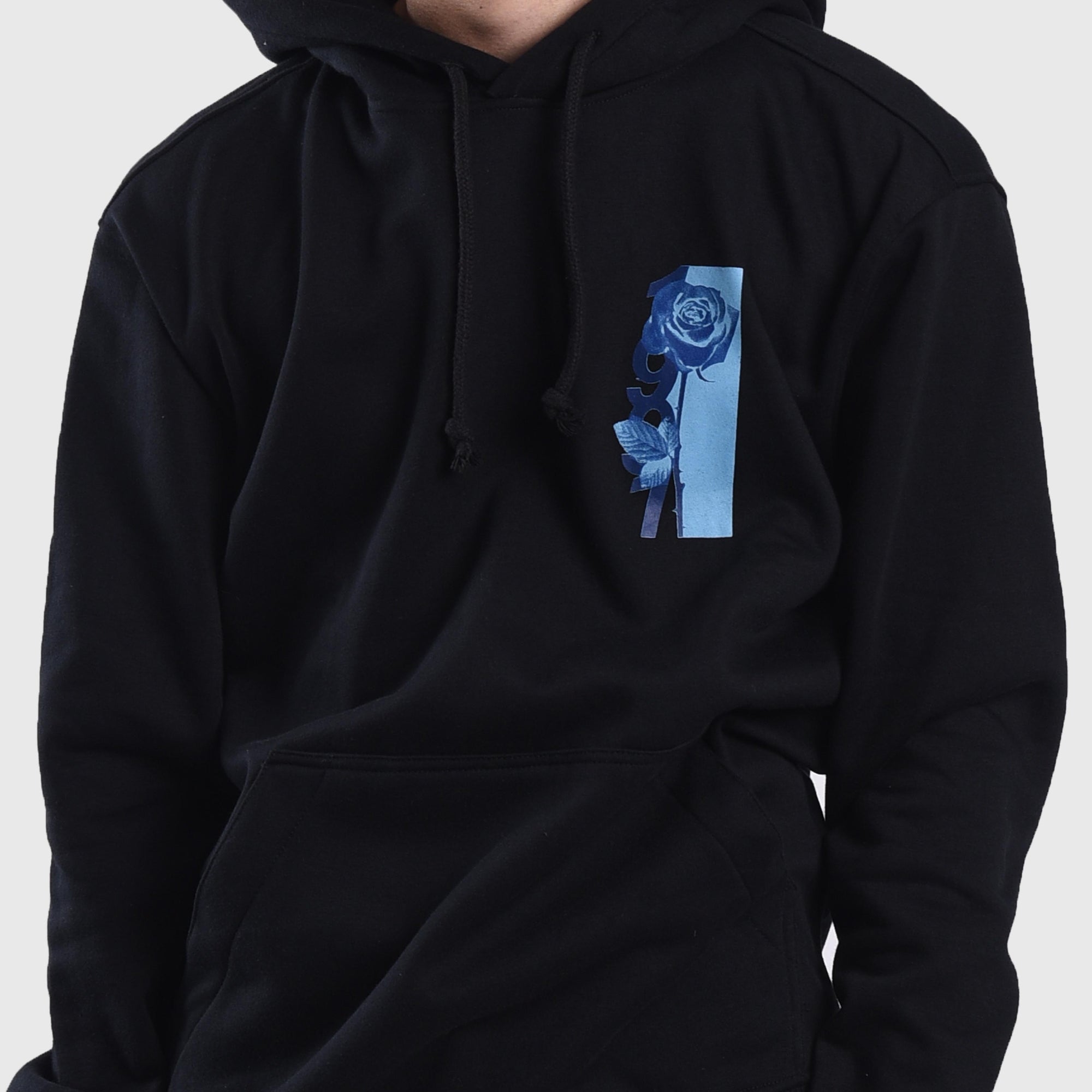 H461 Black Cold Blue Hoodie