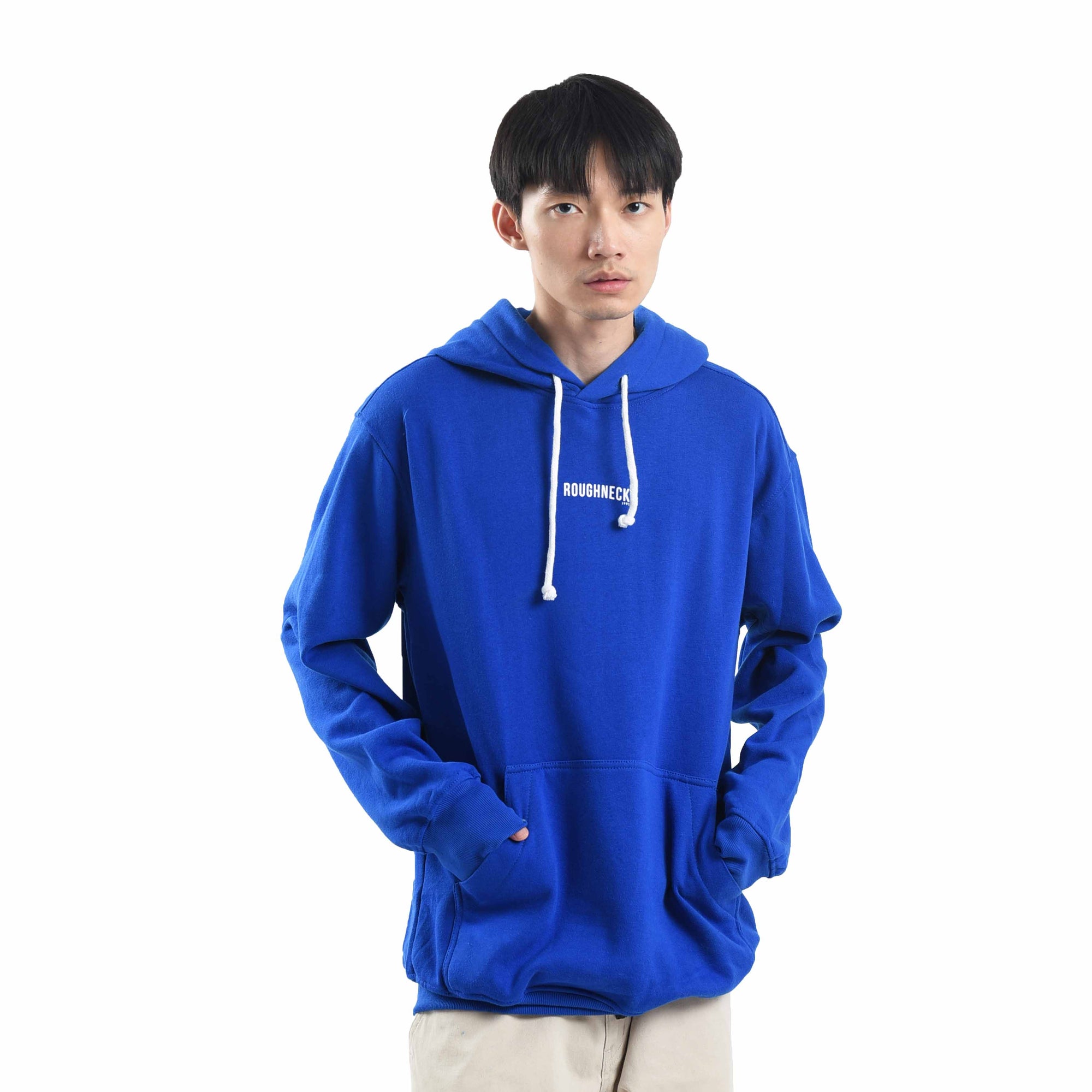 H492 Blue Mini Sig White Hoodie