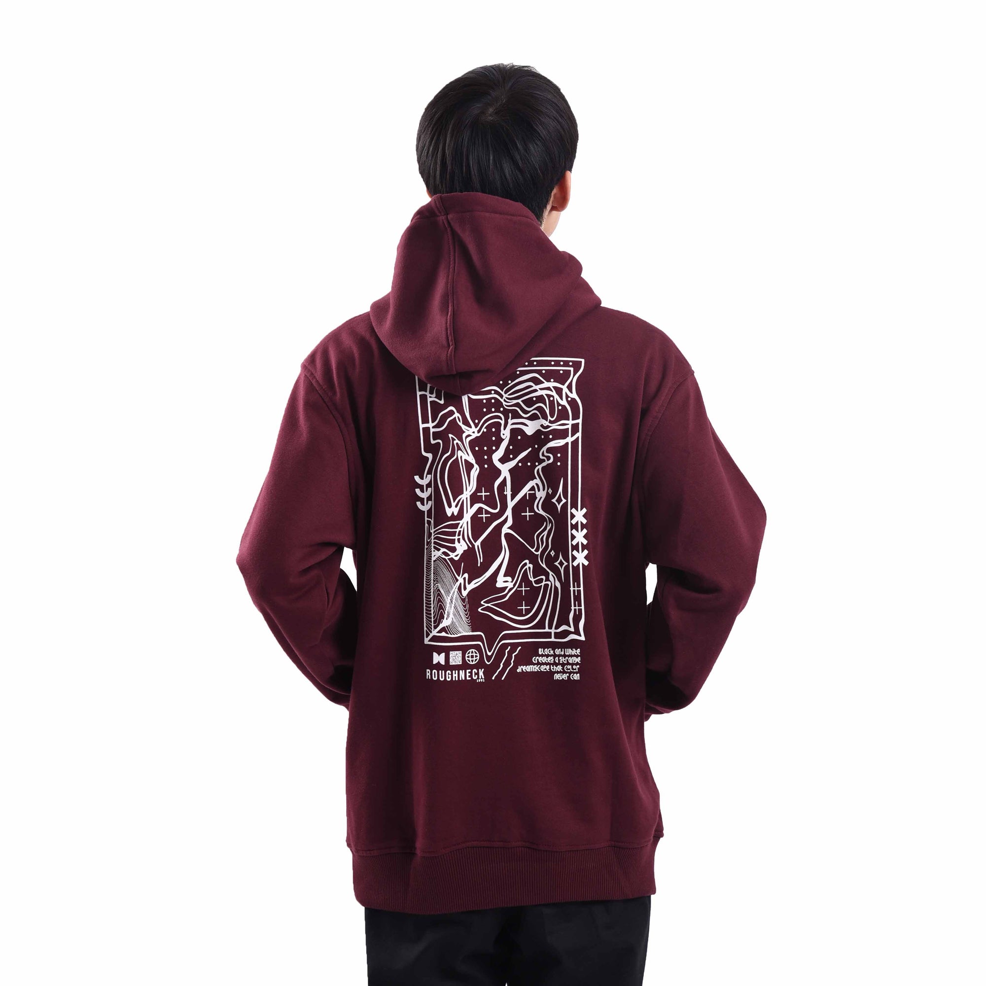 H525 Maroon Dreamscape Hoodie