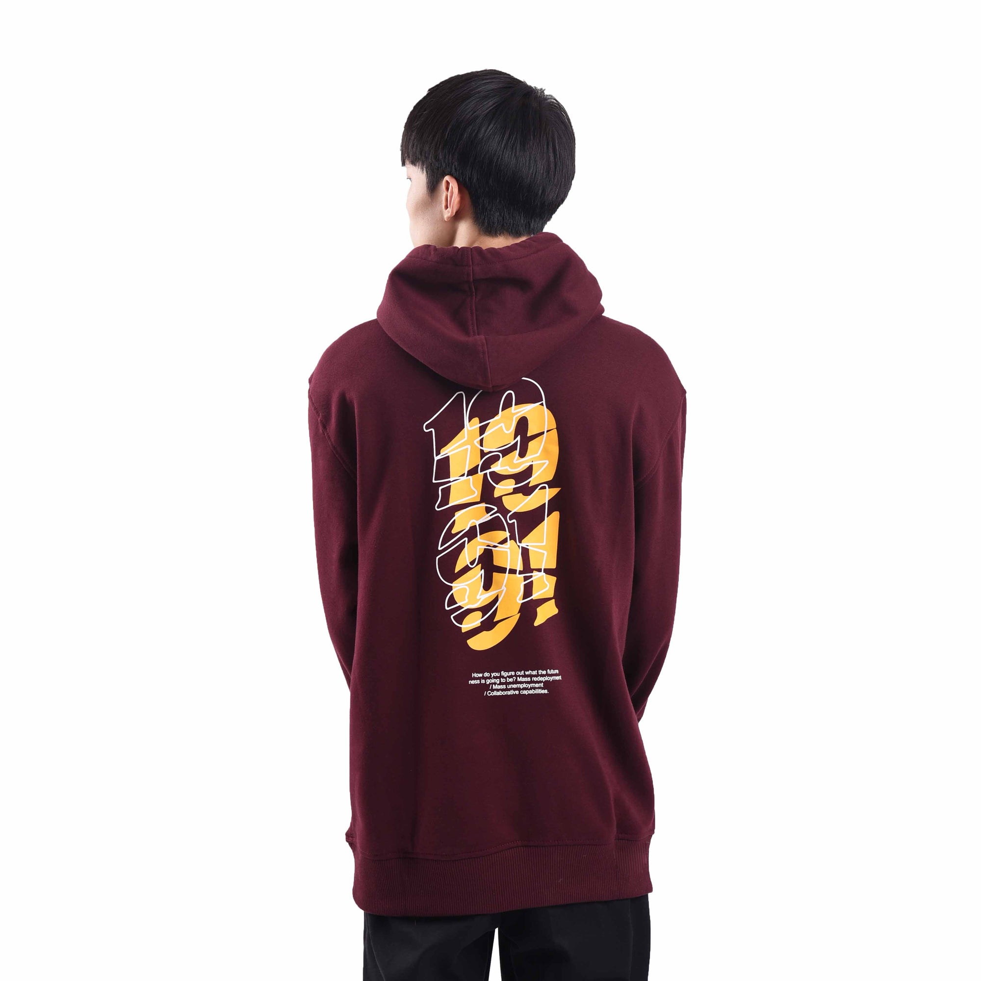 H526 Maroon Shadow 1991 Hoodie