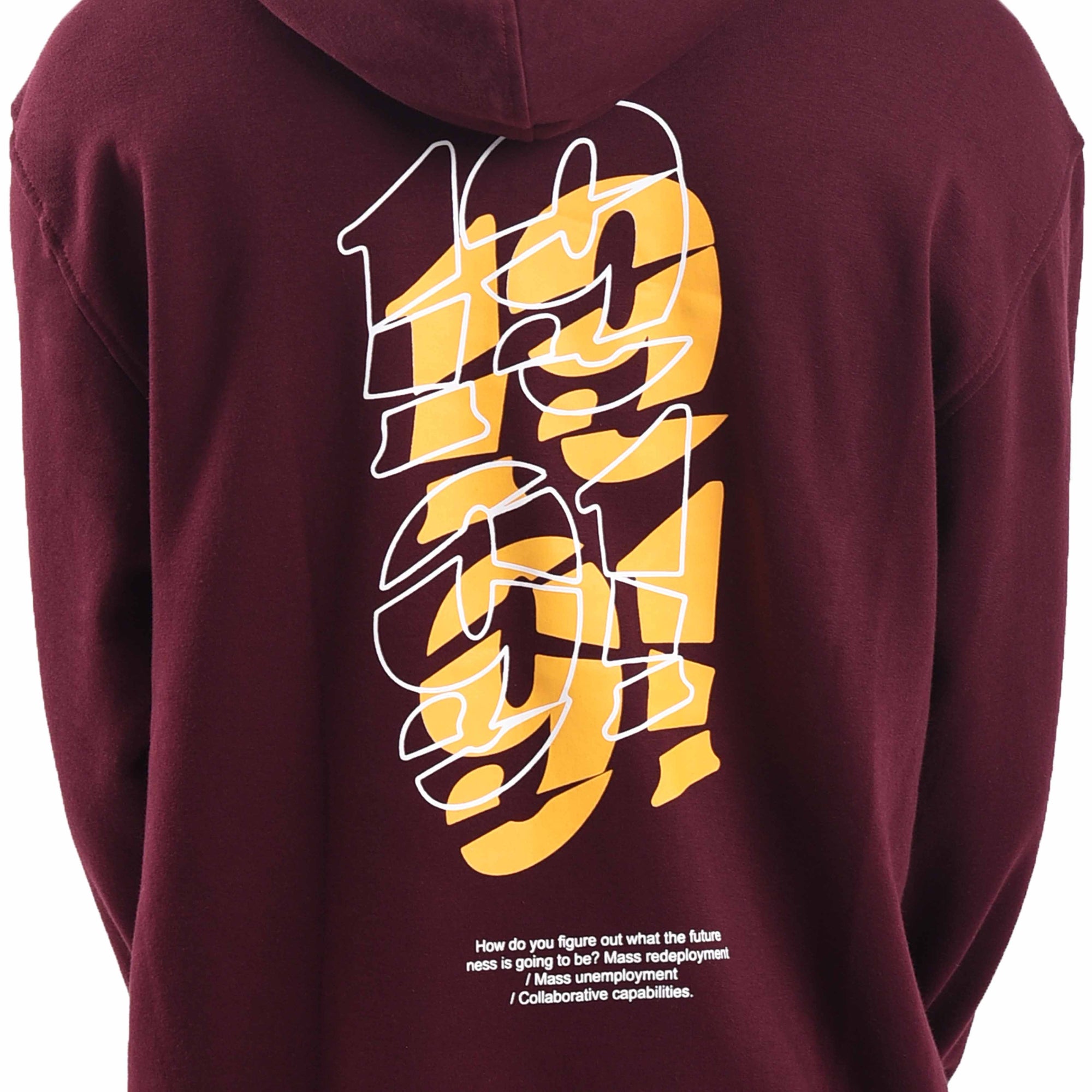 H526 Maroon Shadow 1991 Hoodie