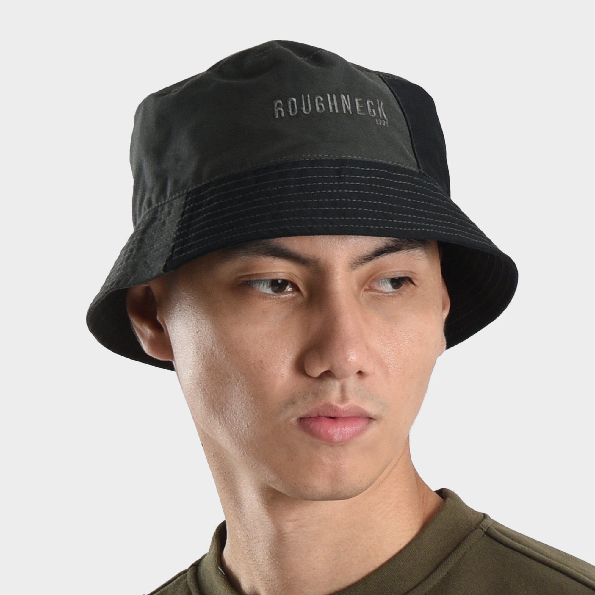 CP025 Black Two Toned Bucket Hat