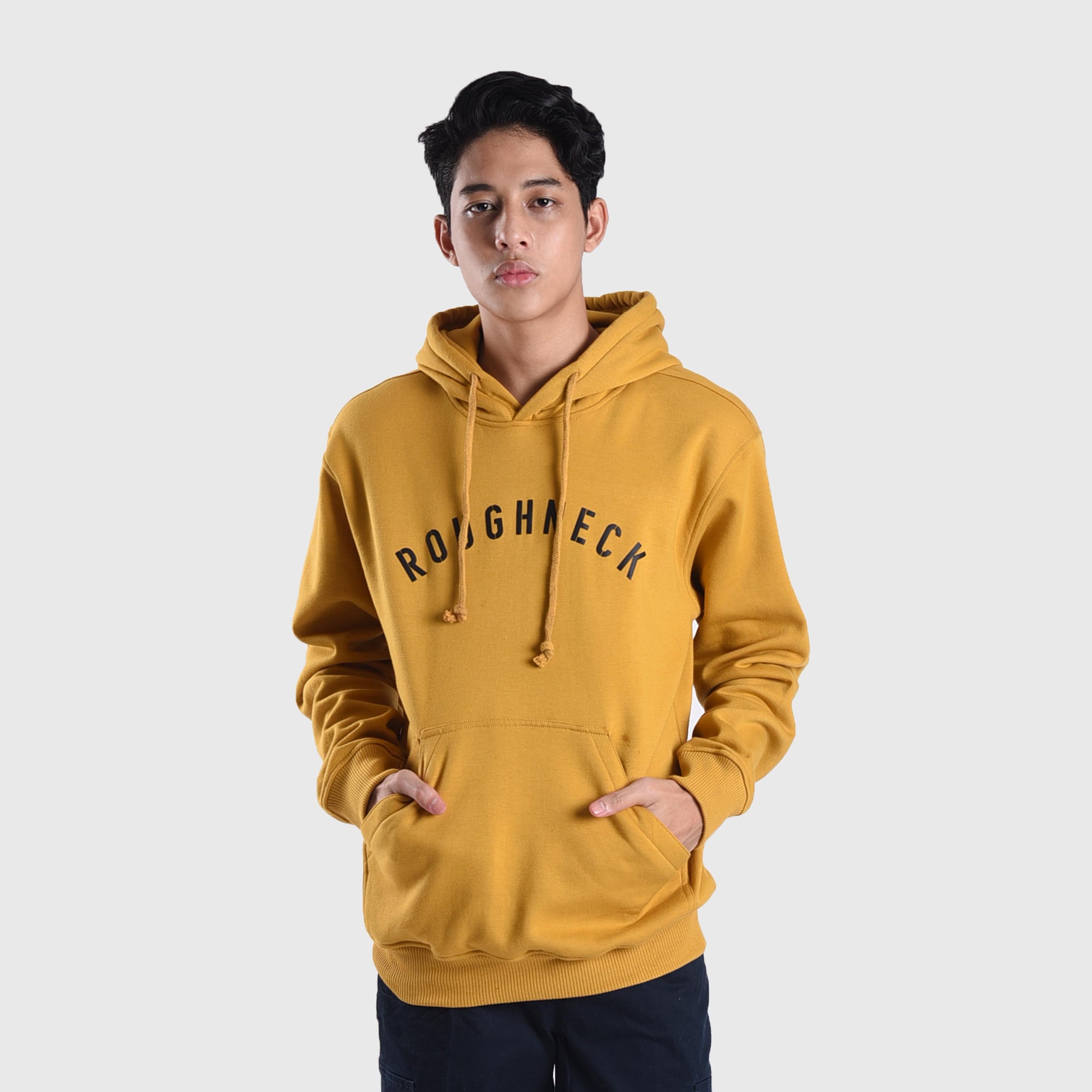 Roughneck H076 Mustard Sig Black Hoodie