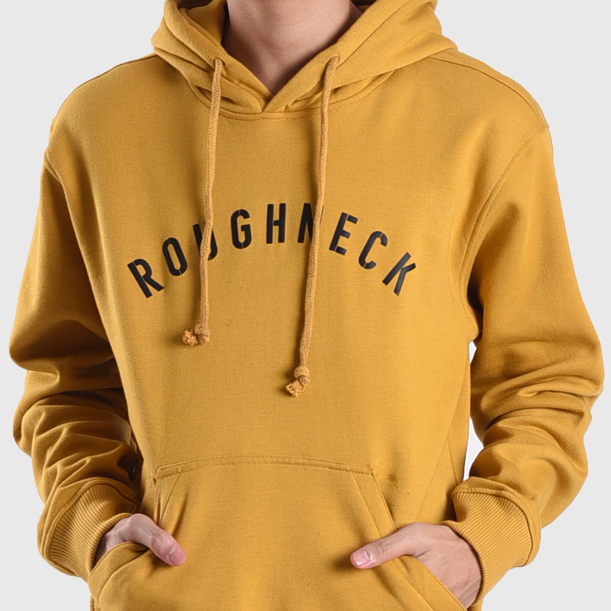 Roughneck H076 Mustard Sig Black Hoodie