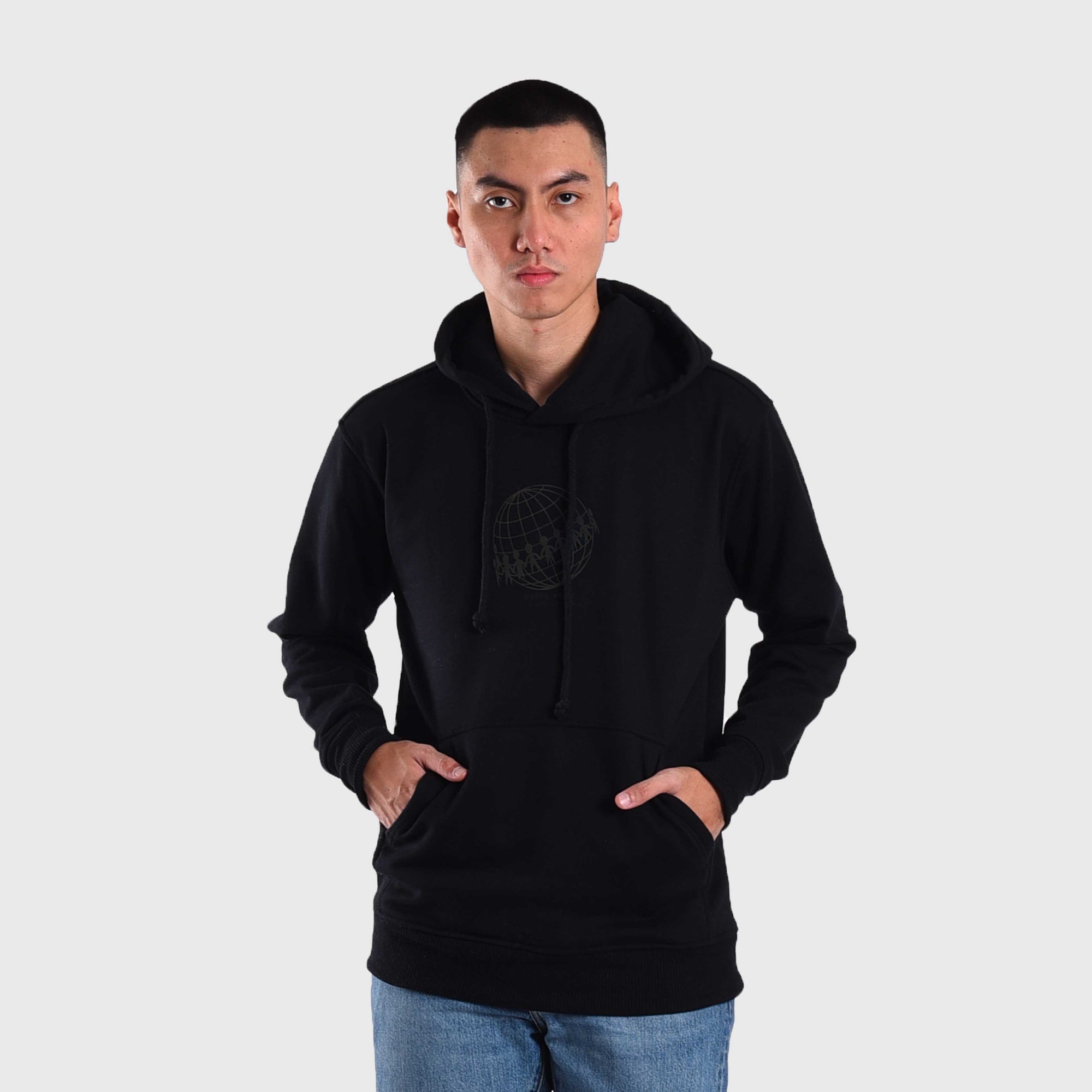 H988 Black Shake Hand Hoodie