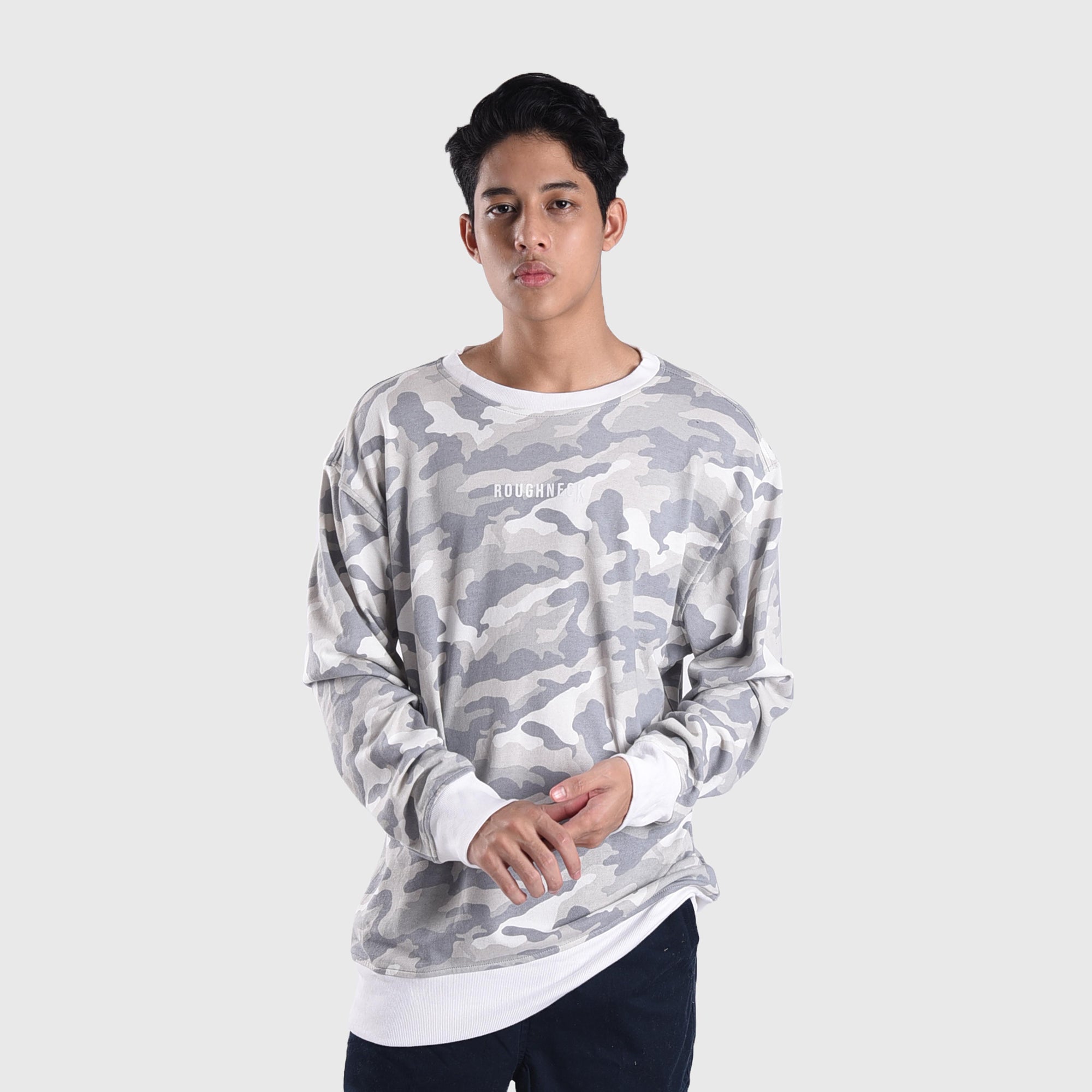 SS450 White Camo Mini Sig Glow Crewneck