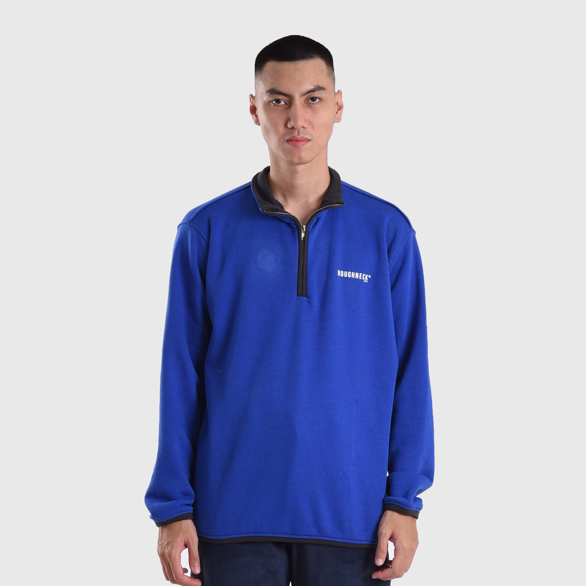 SS462 Blue High Line Zipper Crewneck