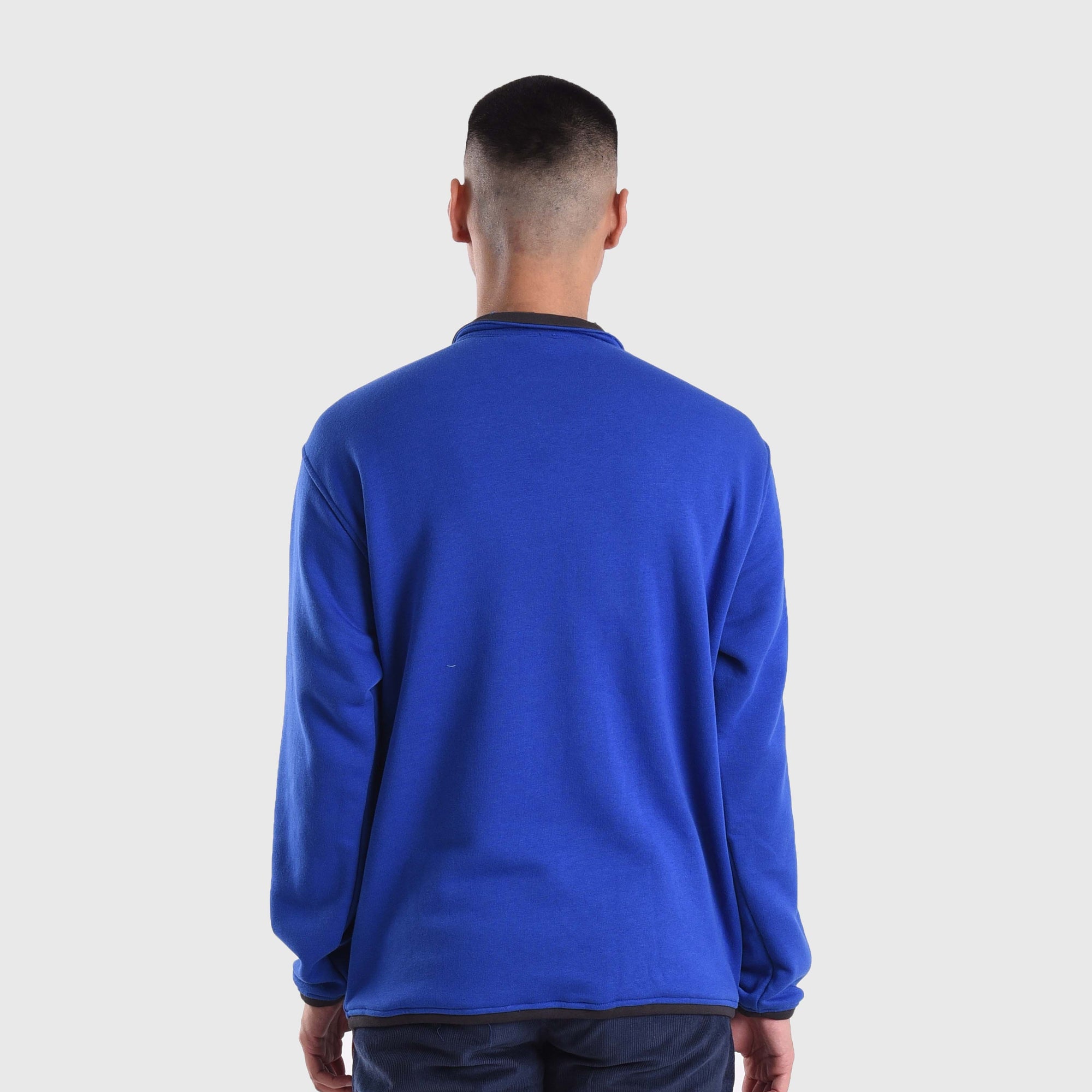 SS462 Blue High Line Zipper Crewneck