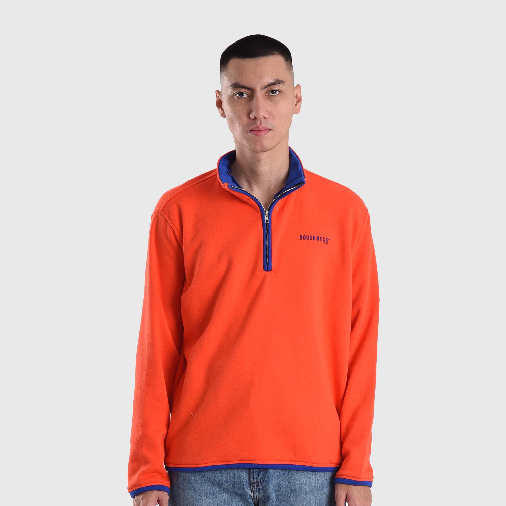 SS463 Orange High Line Zipper Crewneck