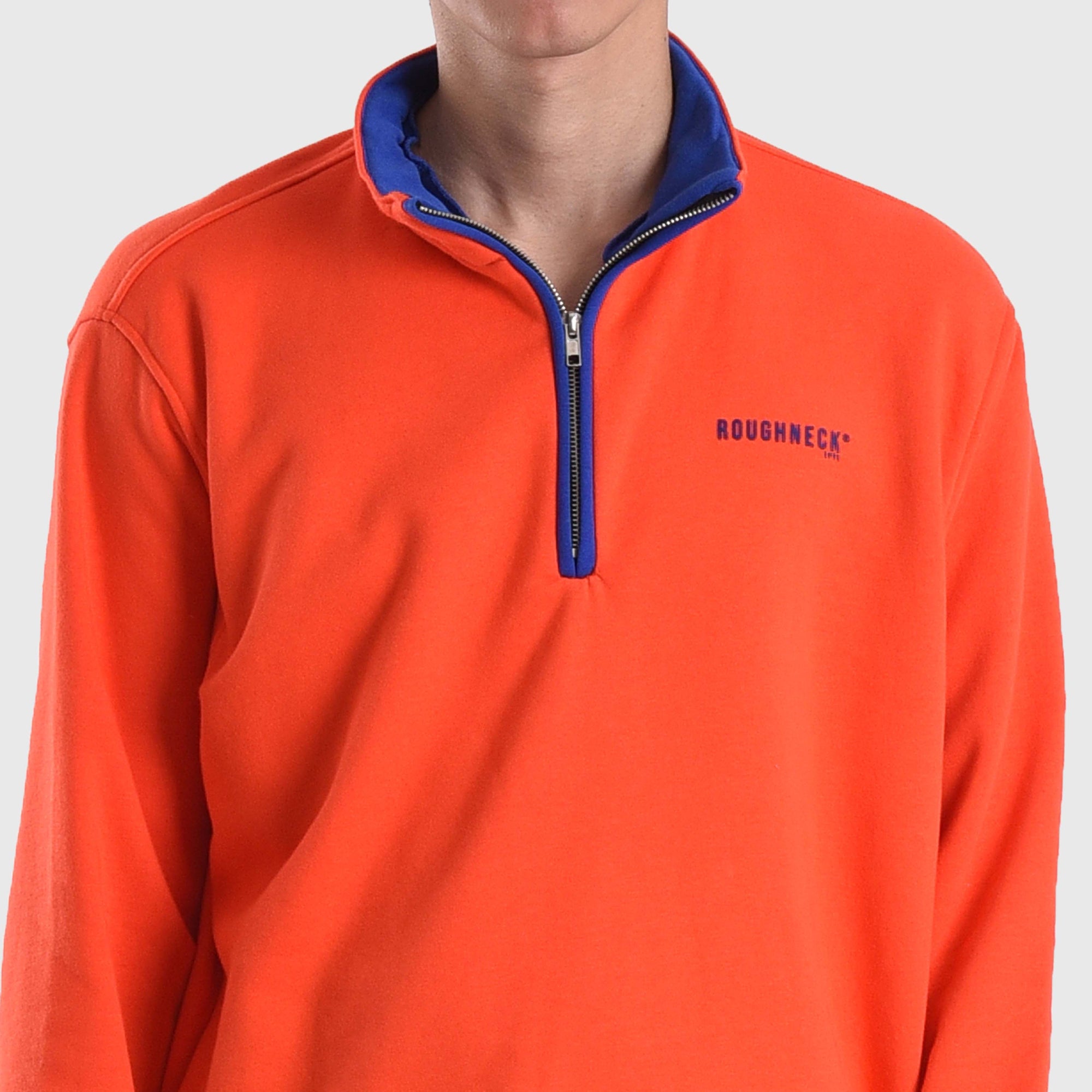 SS463 Orange High Line Zipper Crewneck