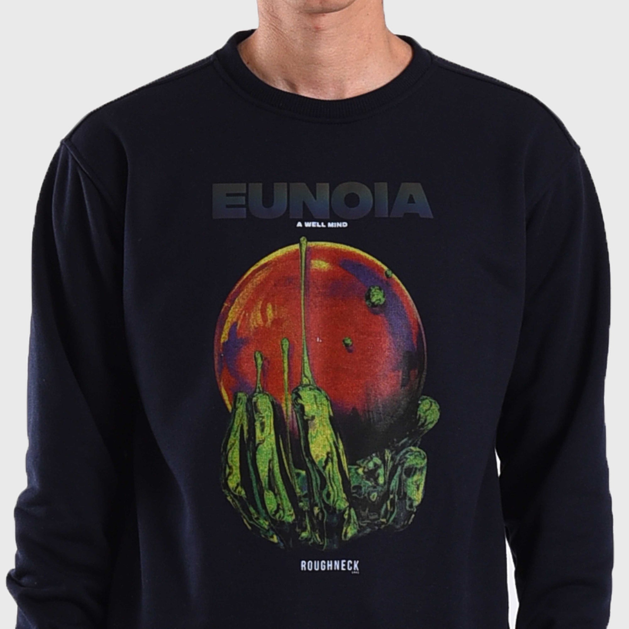 SS498 Navy Eunoia Crewneck