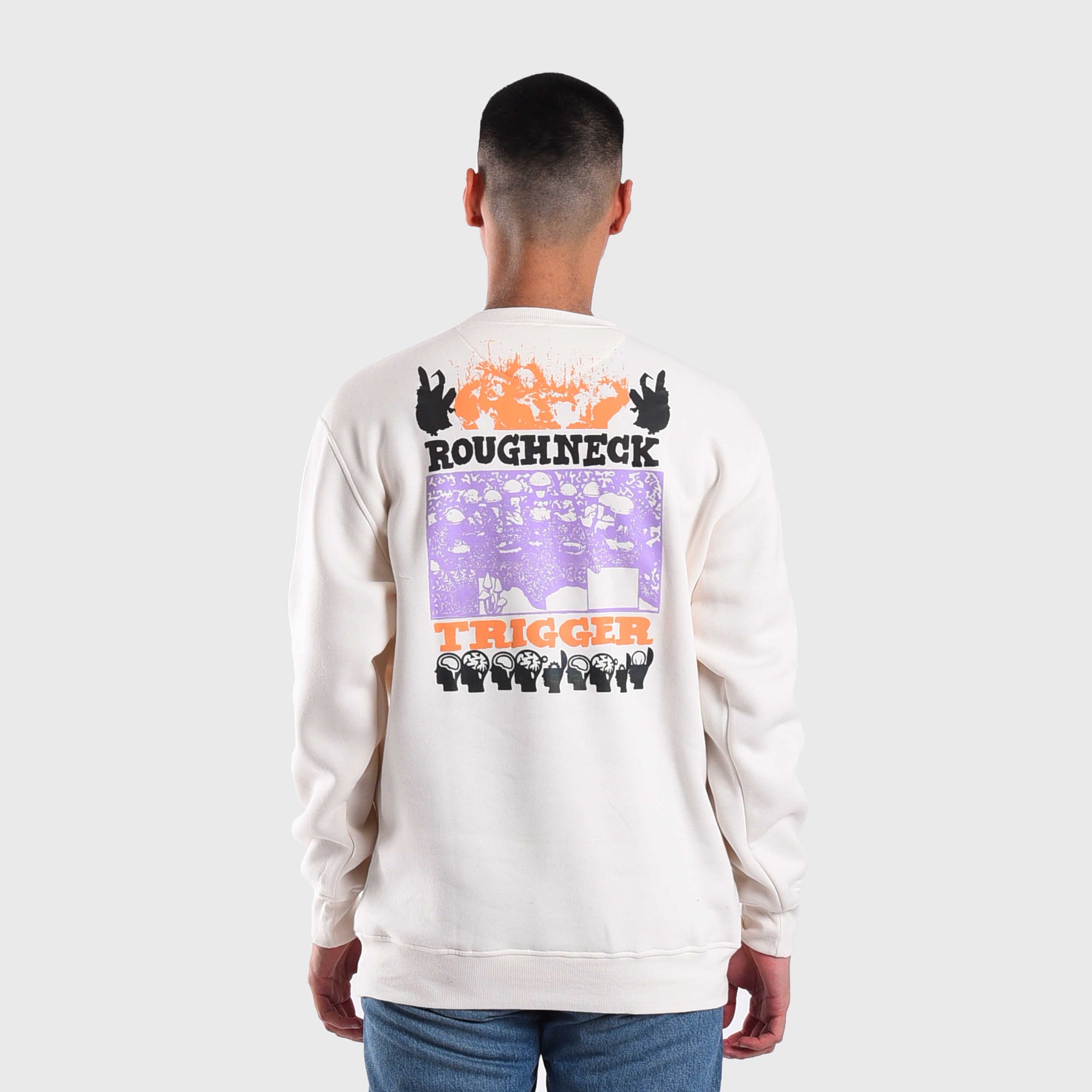 SS512 White Trigger Crewneck