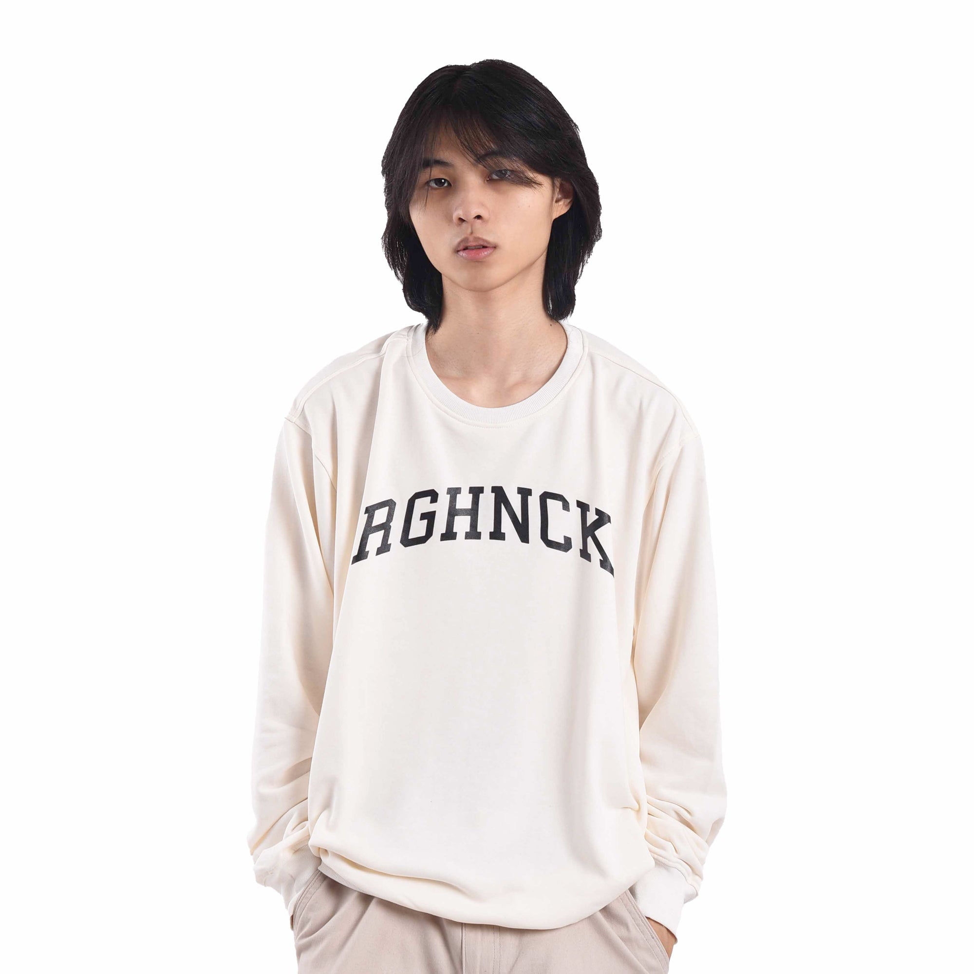 Roughneck SS112 White College Black Crewneck