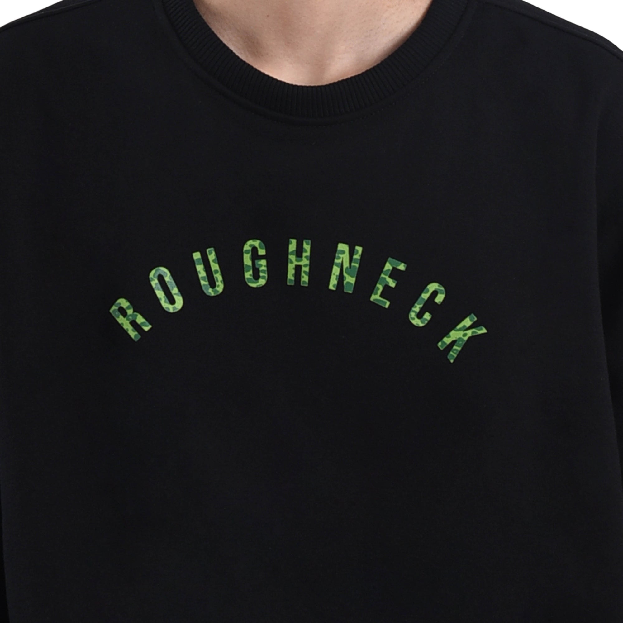 SS145 Black Sig Crocodillo Crewneck