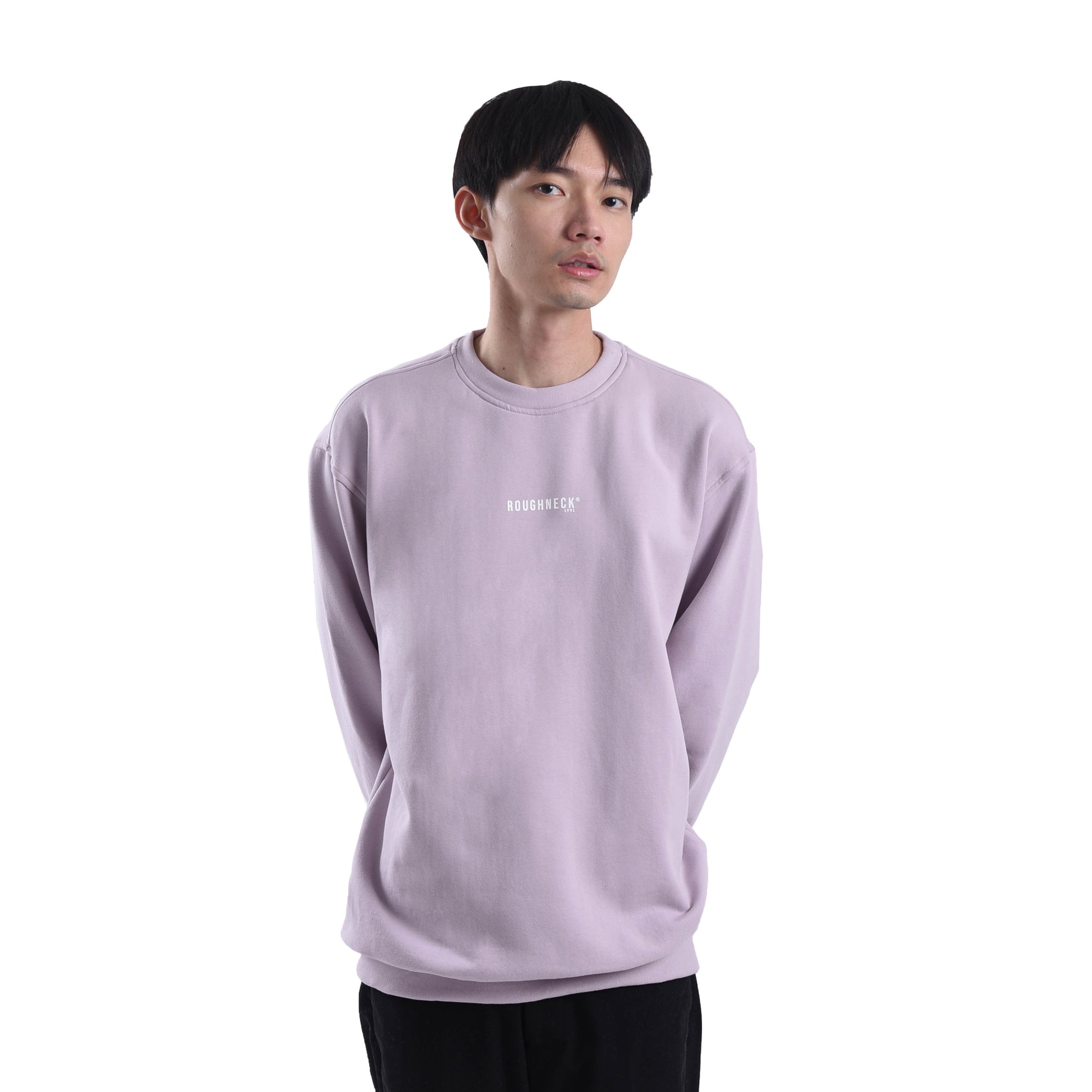 SS227 Thistle Mini Sig White Crewneck