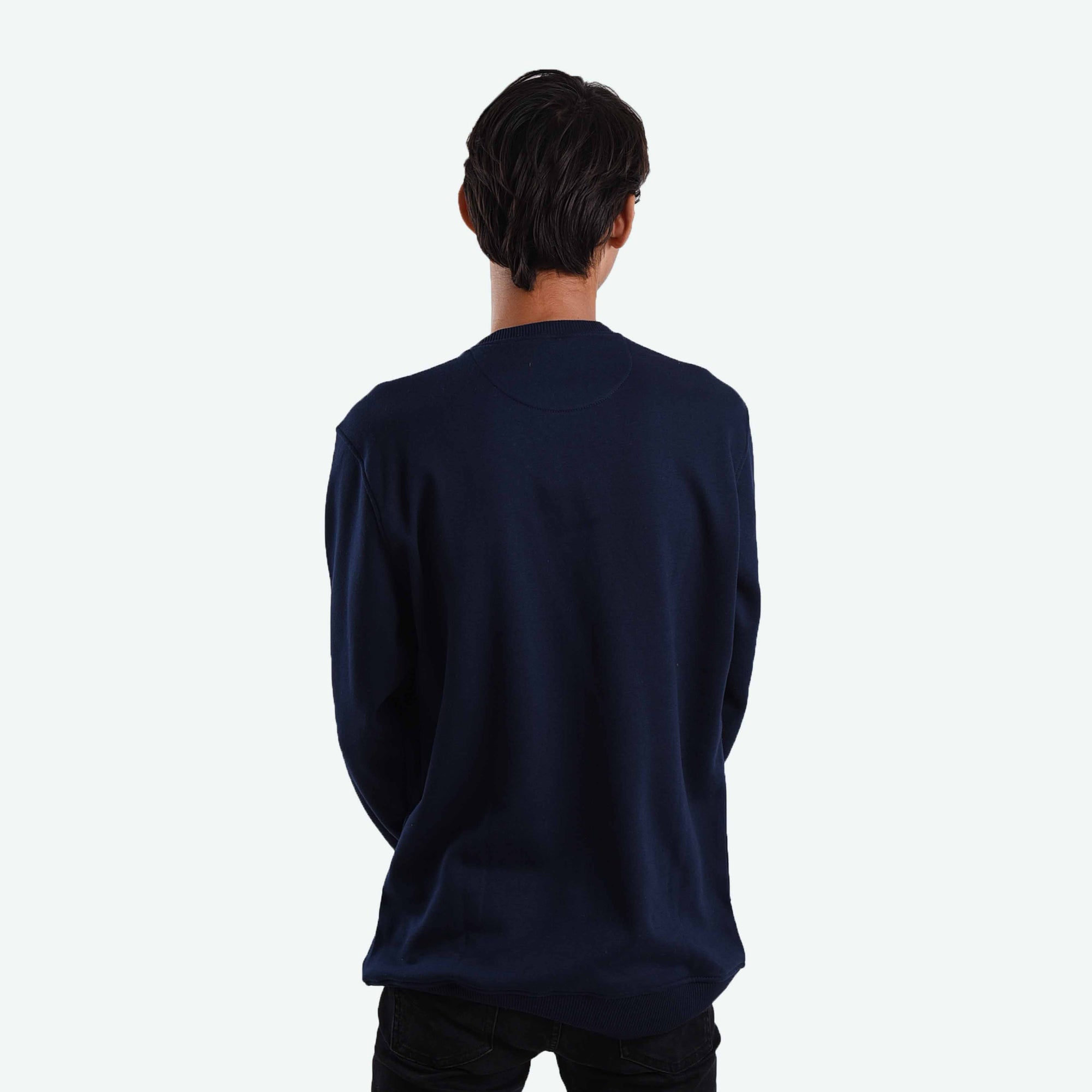 SS236 Navy Hand That Peace Crewneck