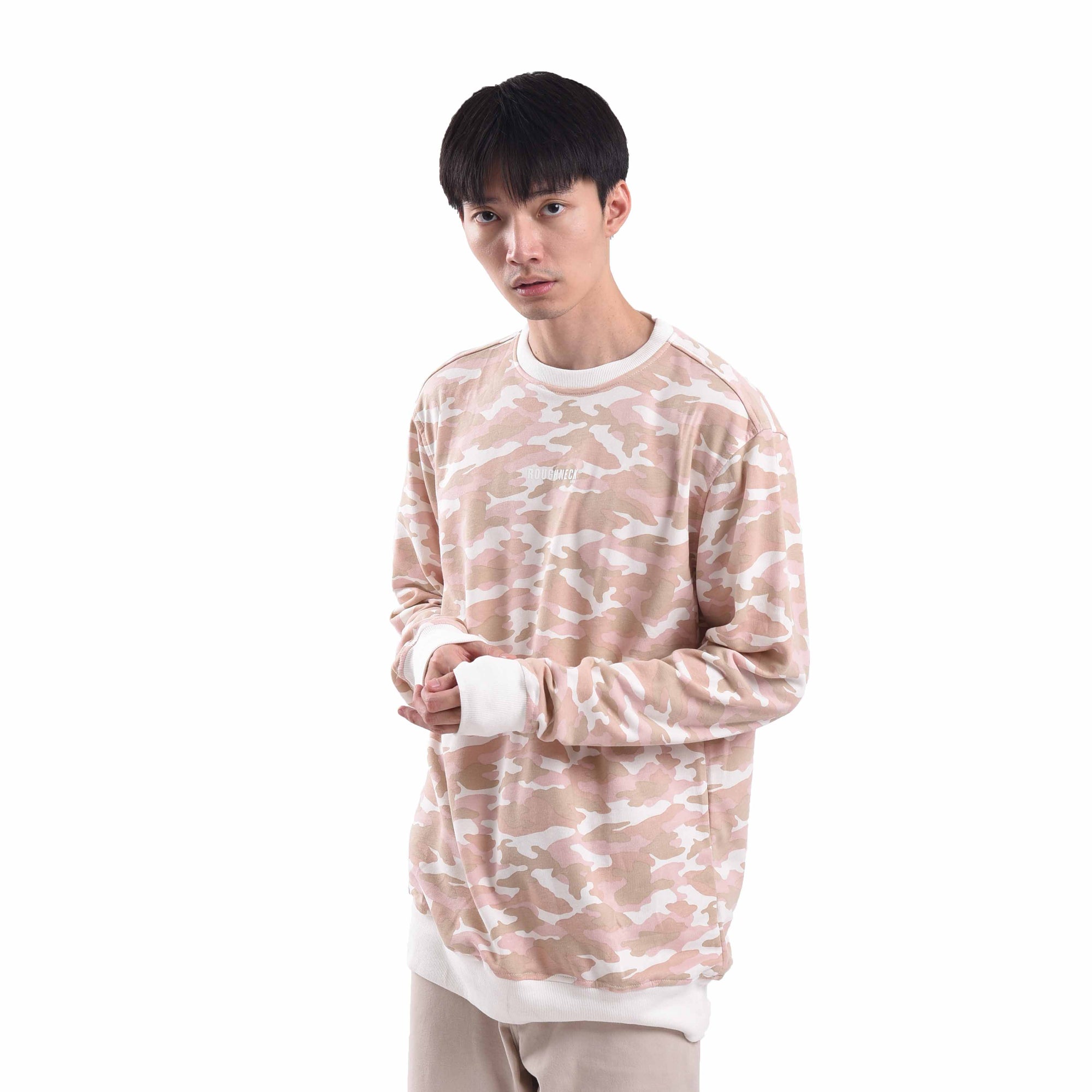 SS267 Cambodia Camo Mini Sig White Crewneck