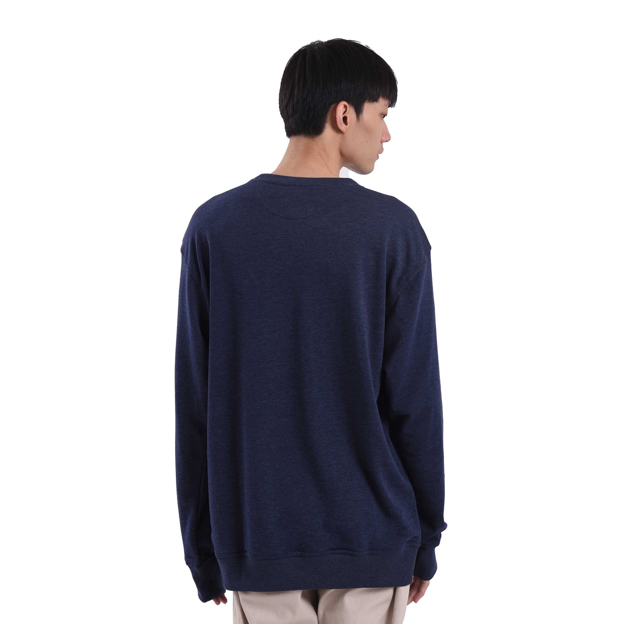 SS284 Indigo Mini Sig White Crewneck