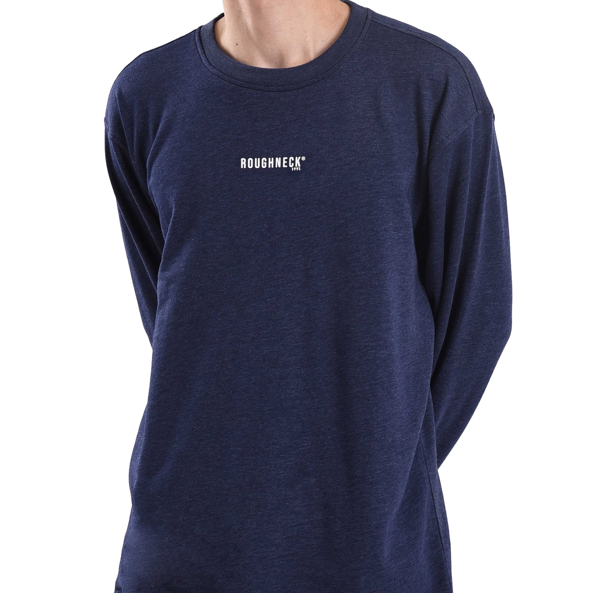 SS284 Indigo Mini Sig White Crewneck