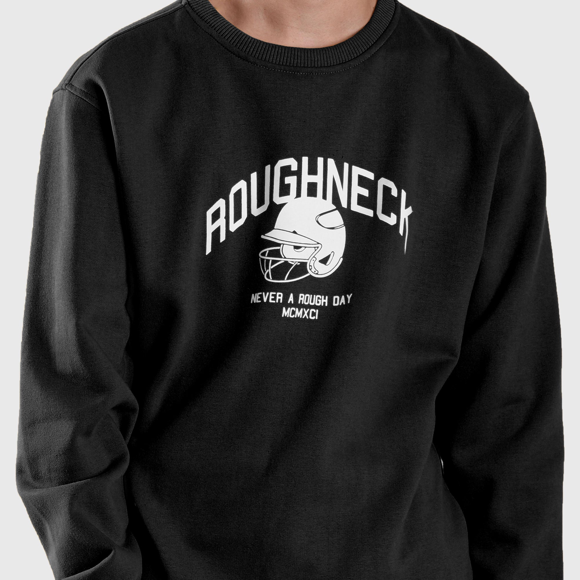 Roughneck SS416 Baseball Black Crewneck