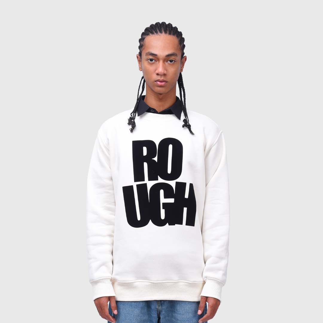 Roughneck SS542 White Rough Crewneck