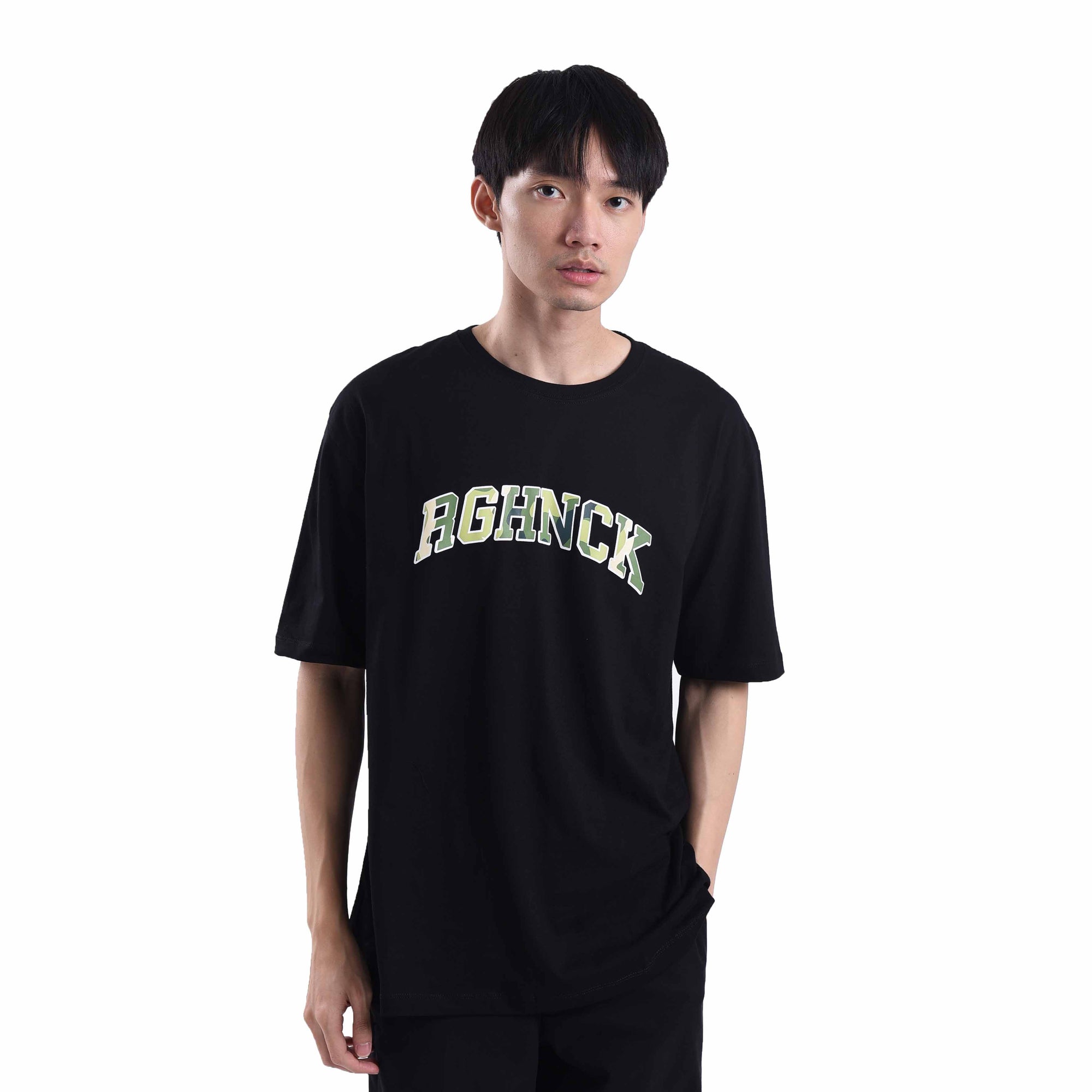 T022 Black College Military Tshirt