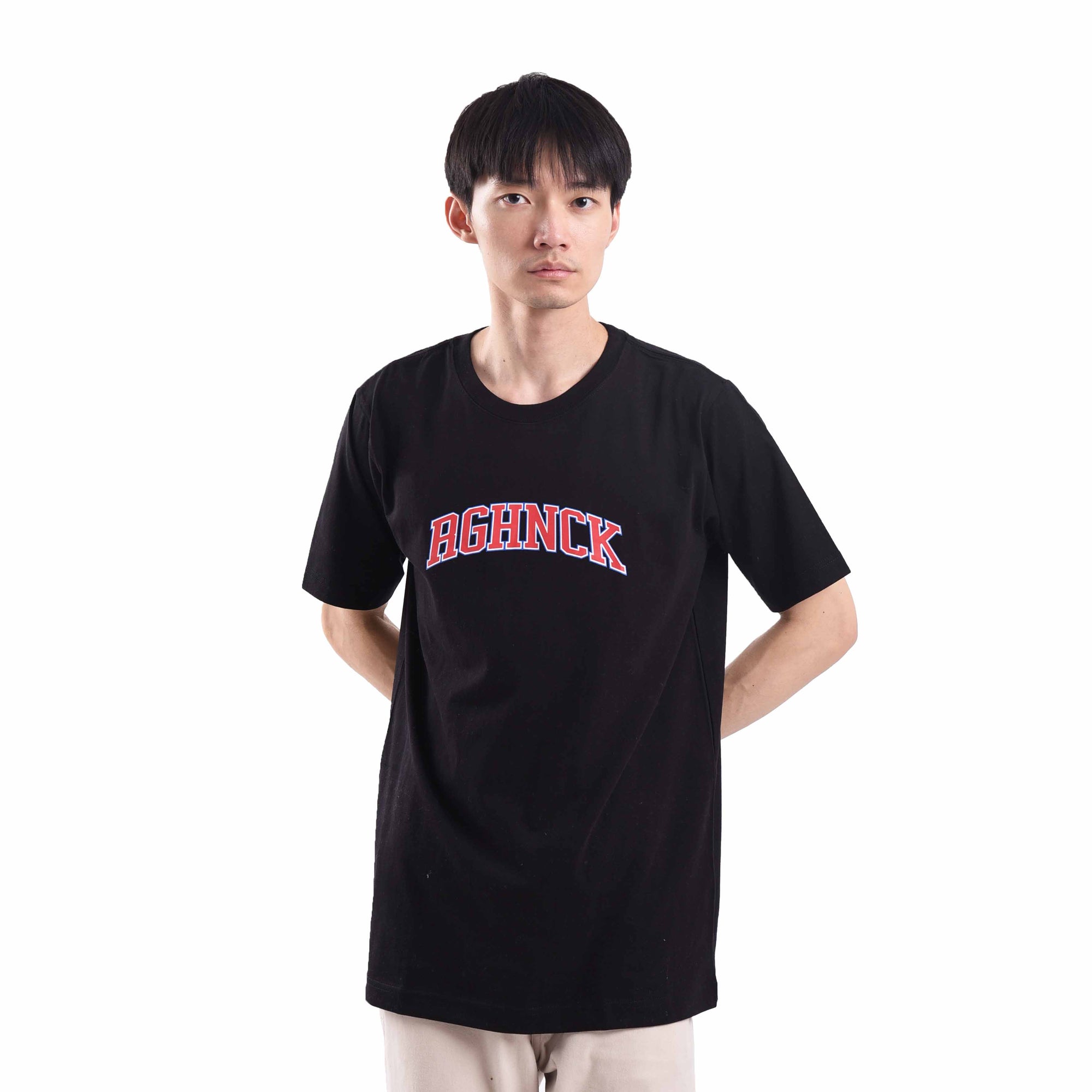 T023 Black College Retro Tshirt