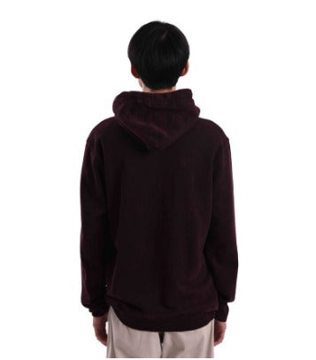 H051 Maroon Washed Small Sig Hoodie