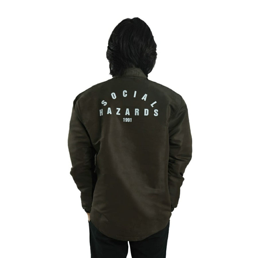 CJ023 Green Army Social Hazards Coach Jacket