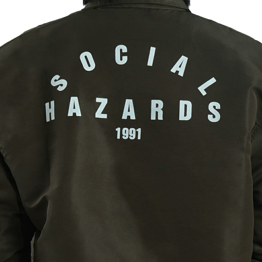 CJ023 Green Army Social Hazards Coach Jacket