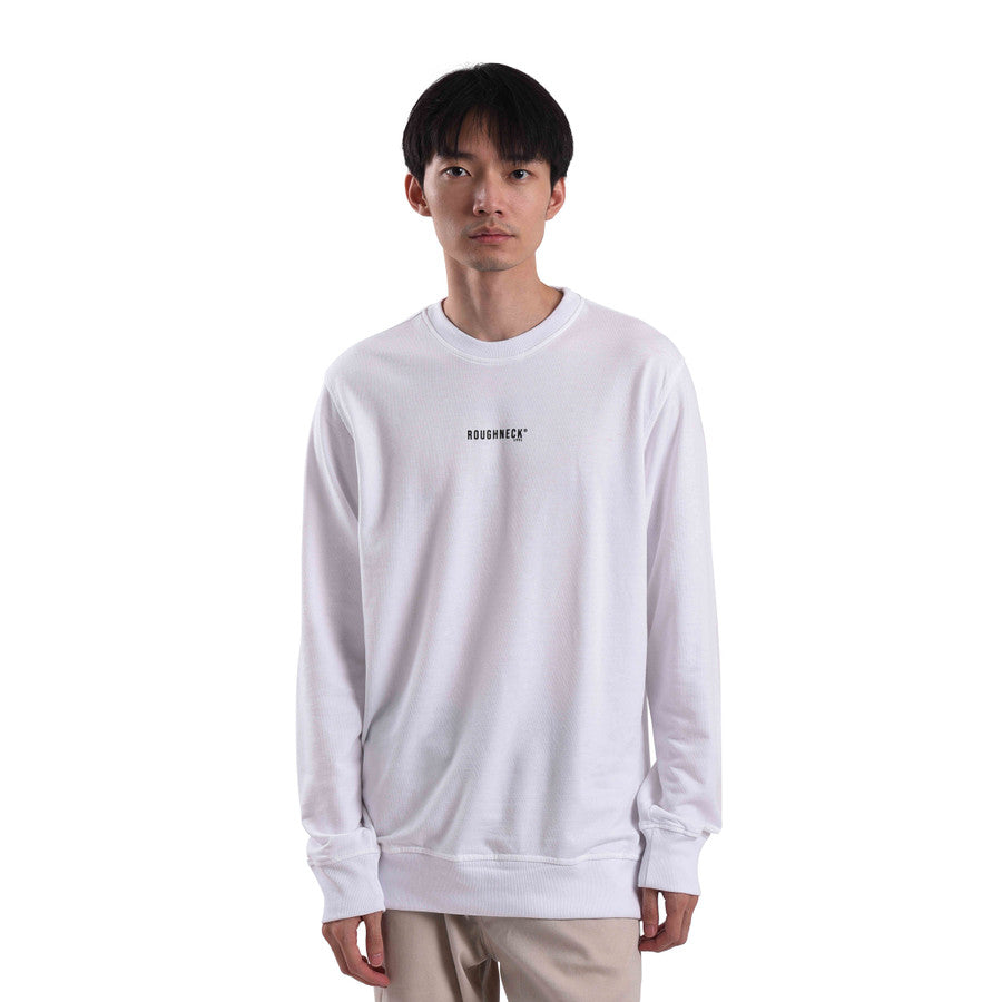 CT009 White Mini Sig Black Crewneck