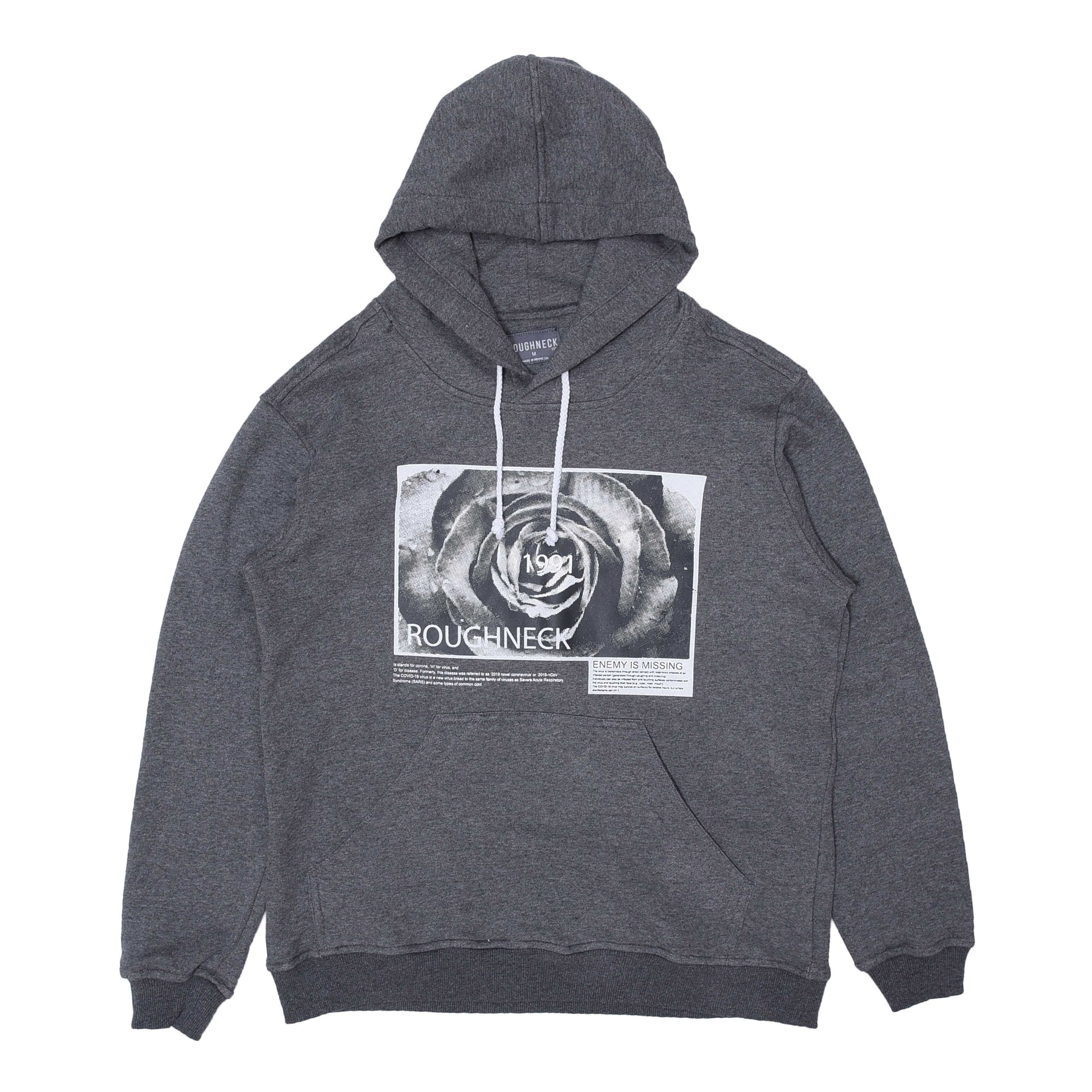 Roughneck H047 Grey Black Rose Hoodie