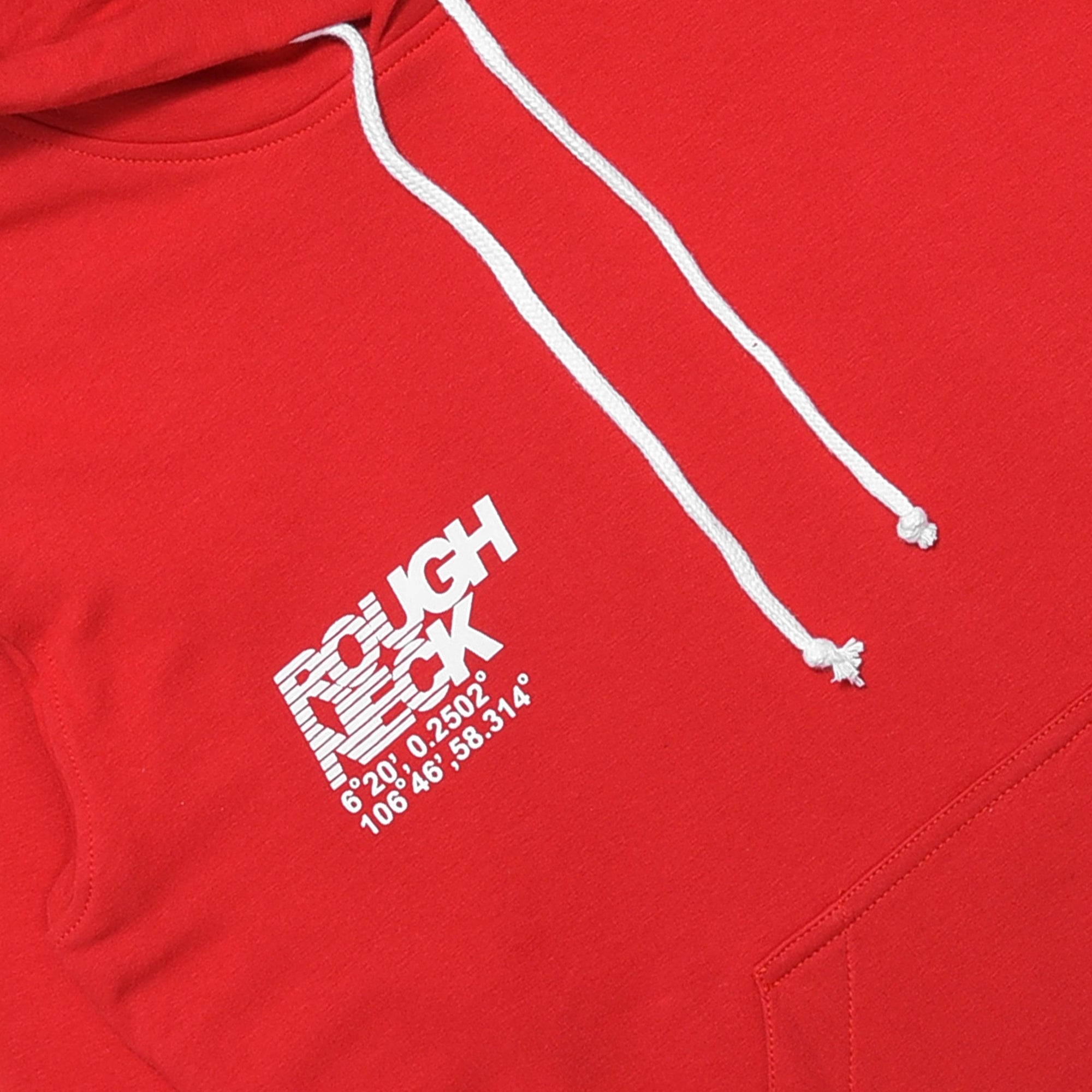 HB018 Red Geographic Hoodie