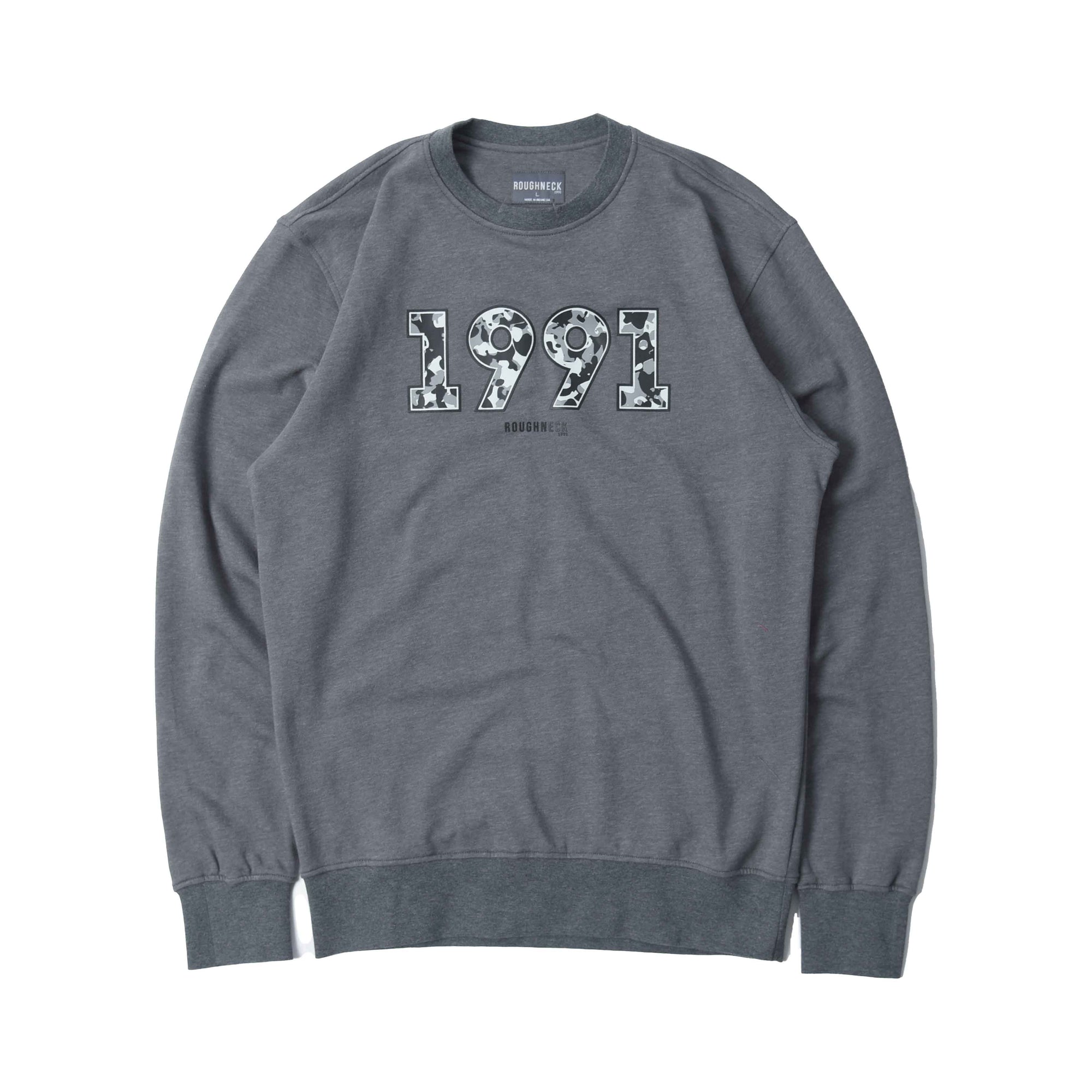 Roughneck SS084 Mid Grey Stone Camouflage Crewneck