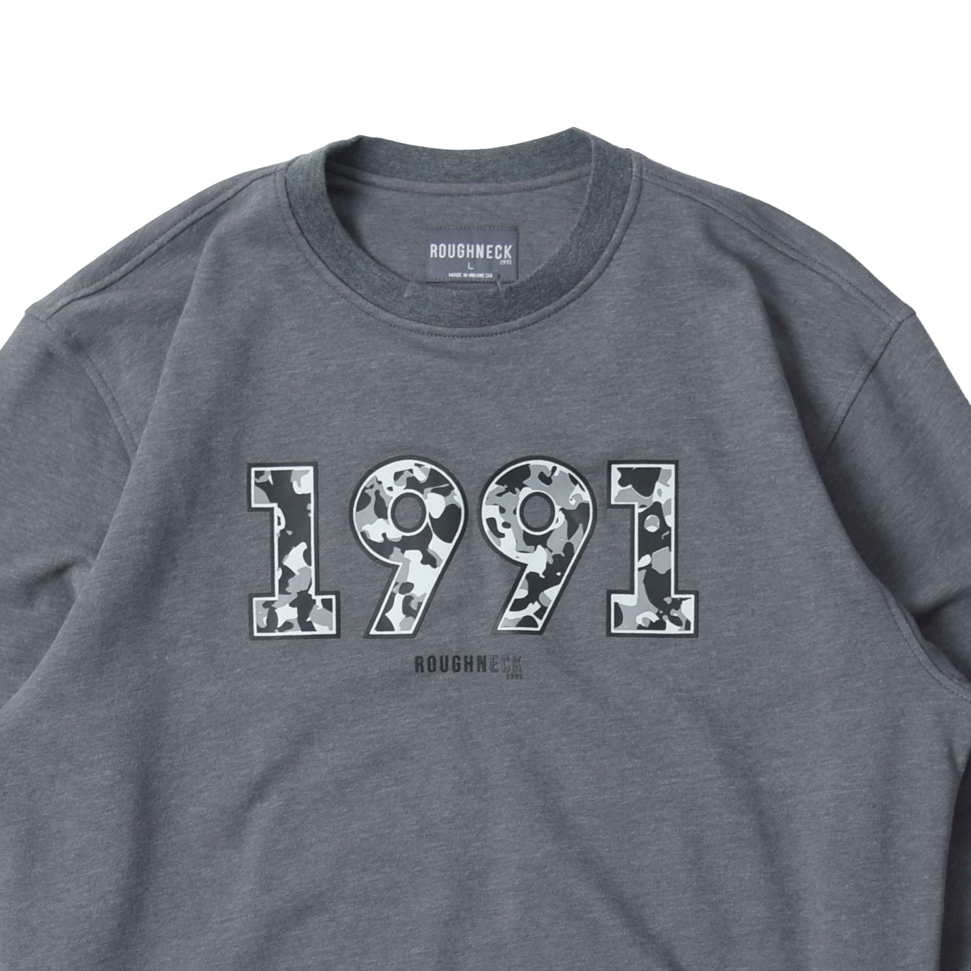 Roughneck SS084 Mid Grey Stone Camouflage Crewneck