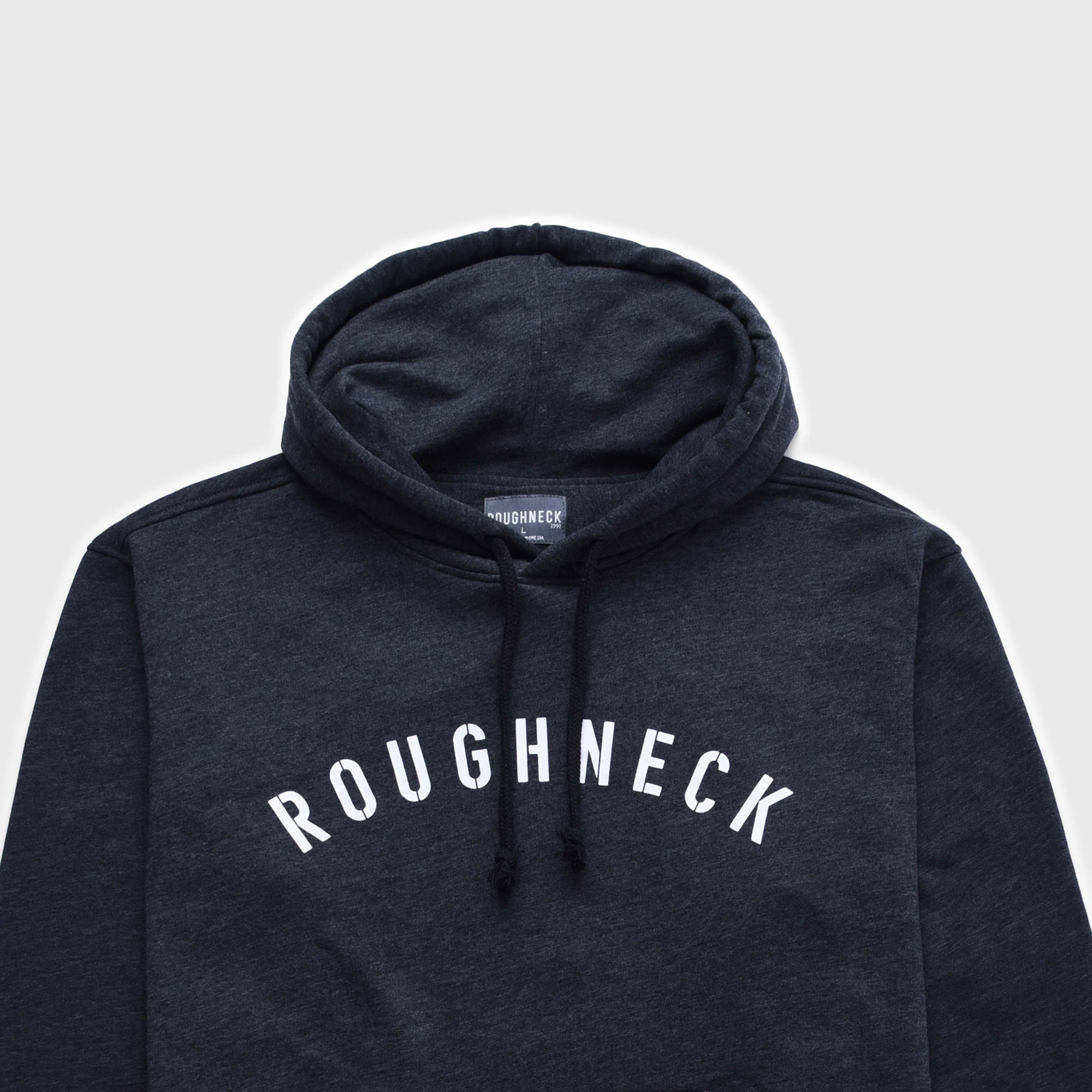 Roughneck H184 Dark Grey Sig White Hoodie