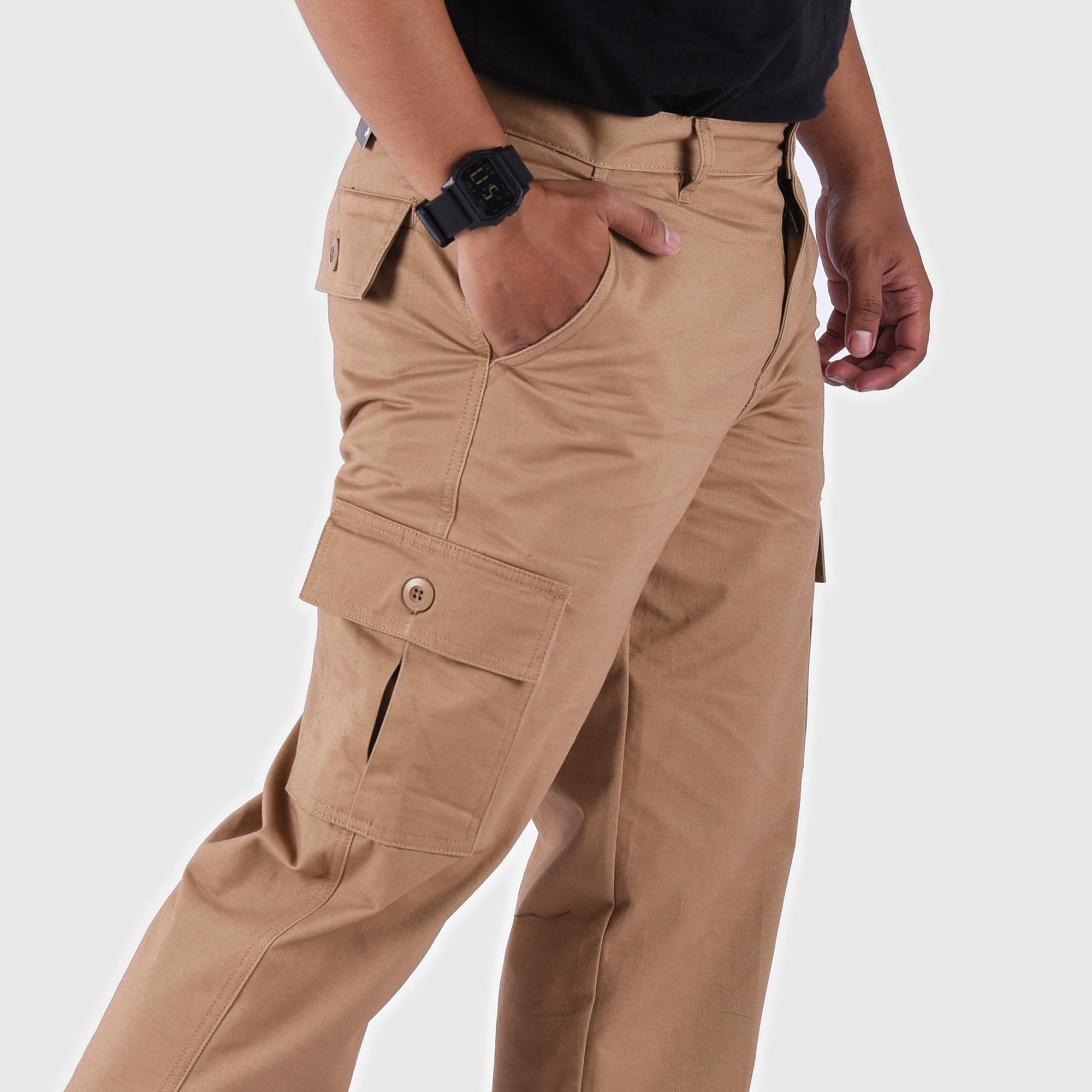 CG007 Brown Johnson Cargo Pants