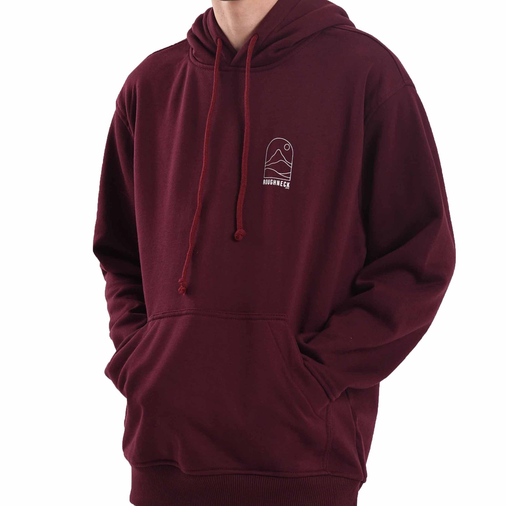 H528 Maroon Afternoon Mountain Hoodie